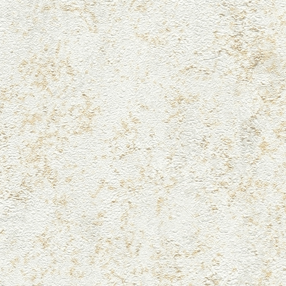             Plain textured wallpaper with metallic effect glossy - gold, light grey, white
        