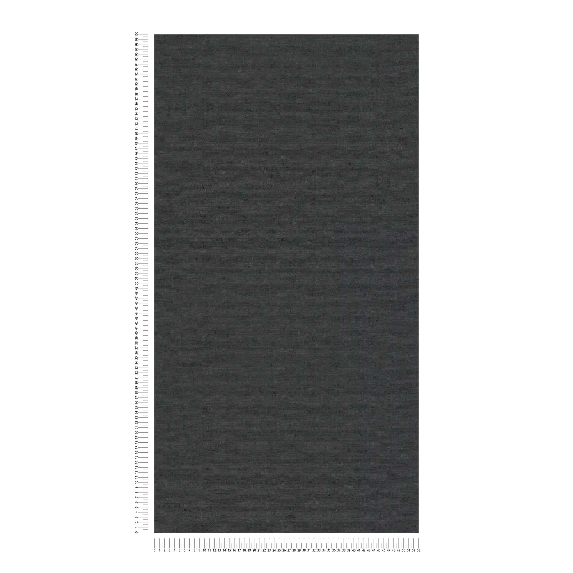             Carta da parati in tessuto non tessuto a tinta unita con struttura in lino - nero
        