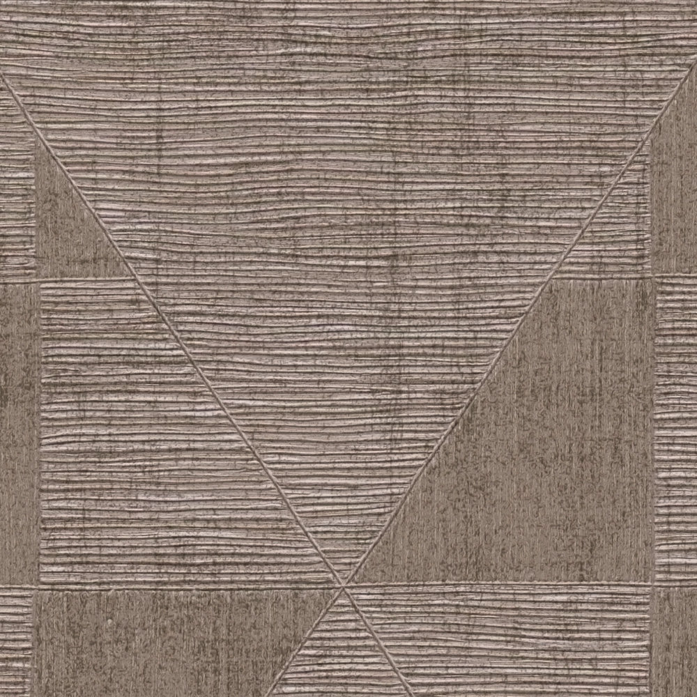             Papier peint marron foncé chiné avec motif rétro - marron
        
