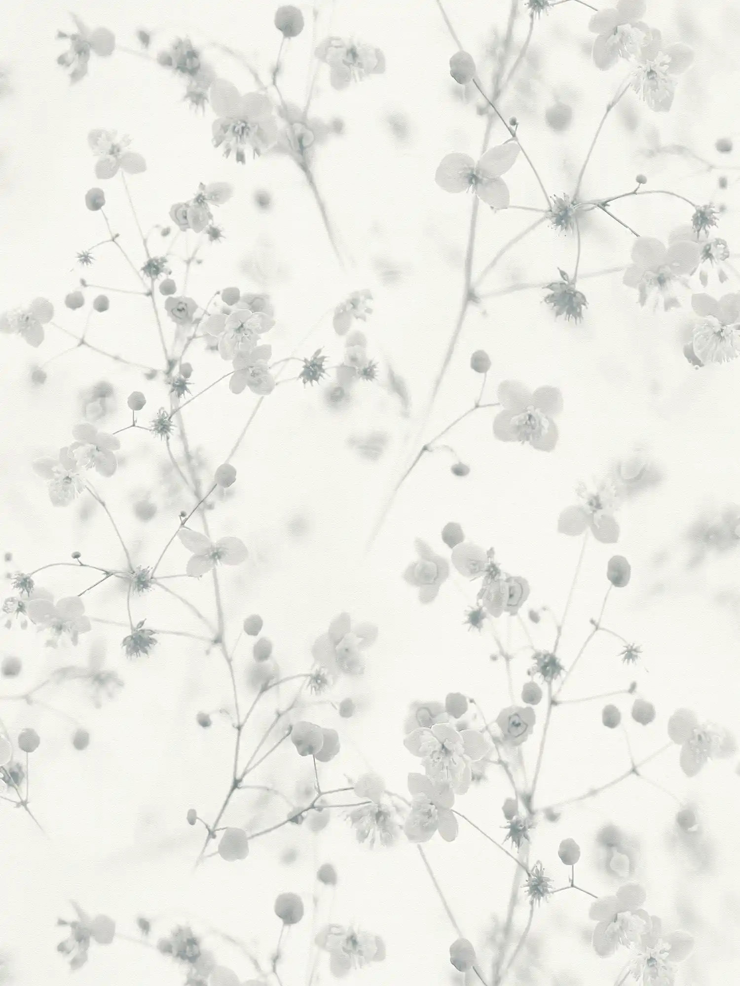 Grey floral wallpaper modern country style
