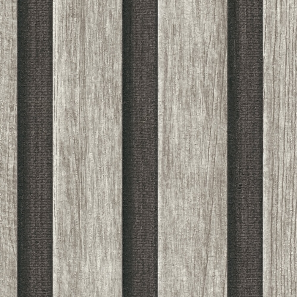             Papel pintado de panel de madera con estructura fina - gris, negro
        