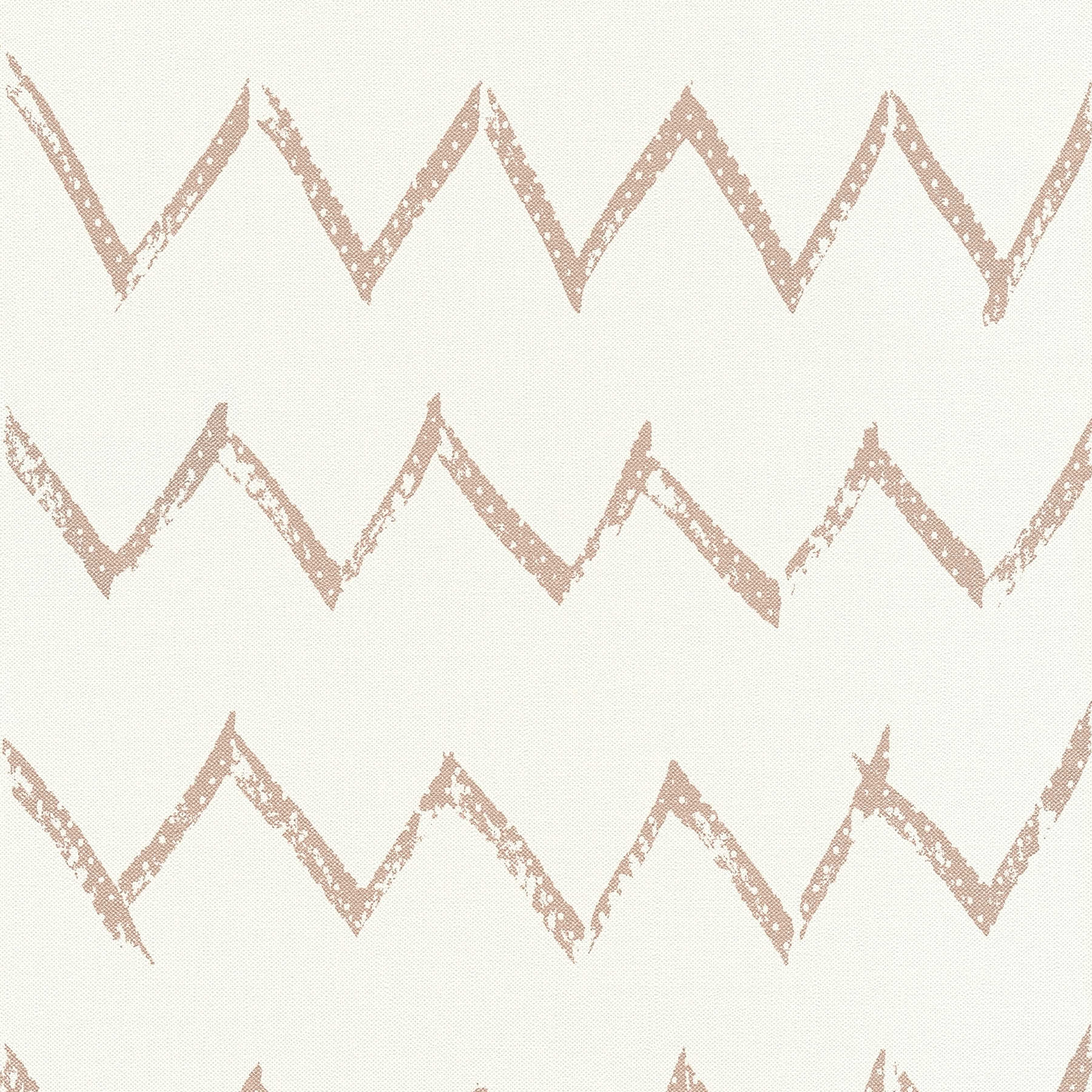         Wallpaper zigzag pattern & linen texture - metallic, white
    