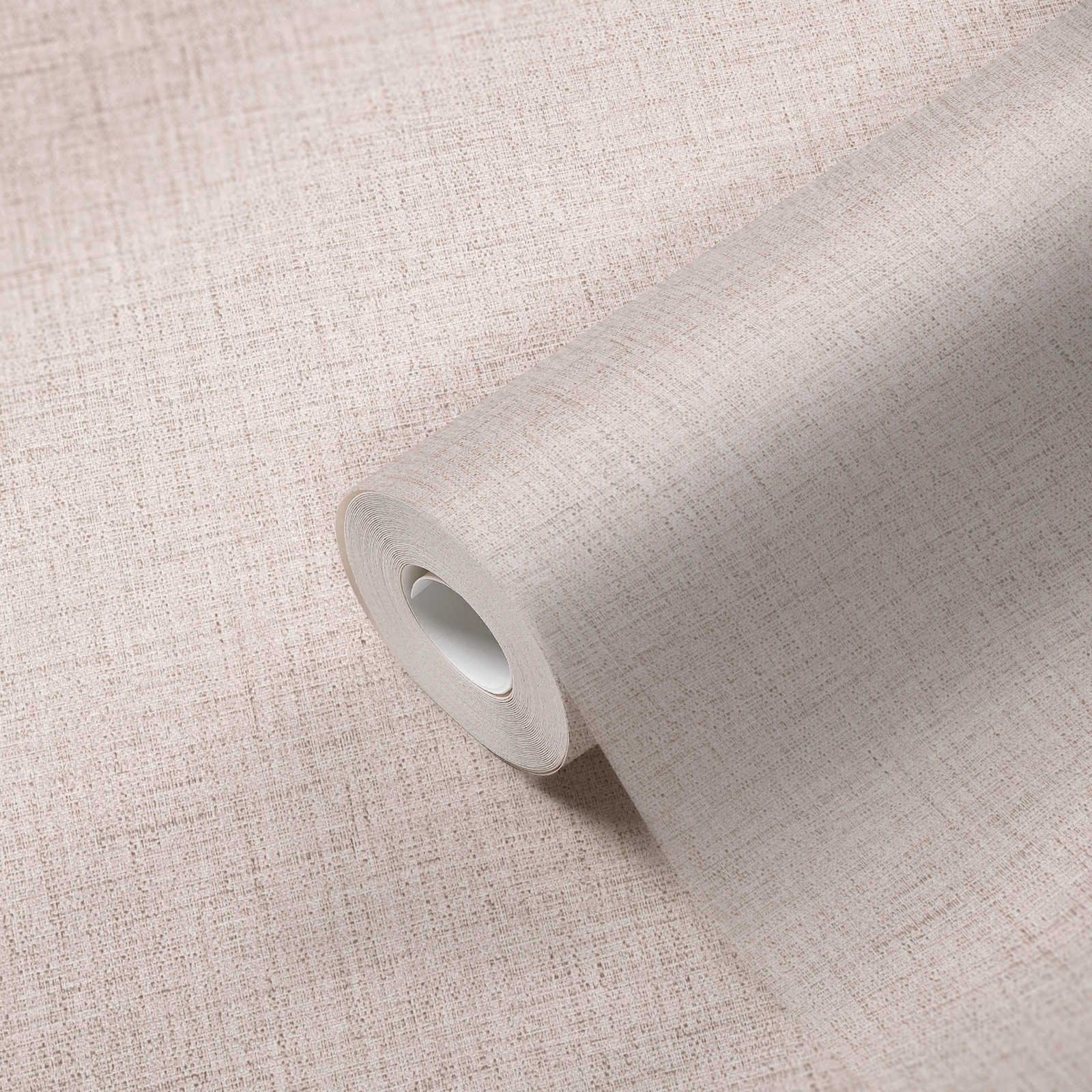             Papier peint aspect textile chiné avec structure - crème
        