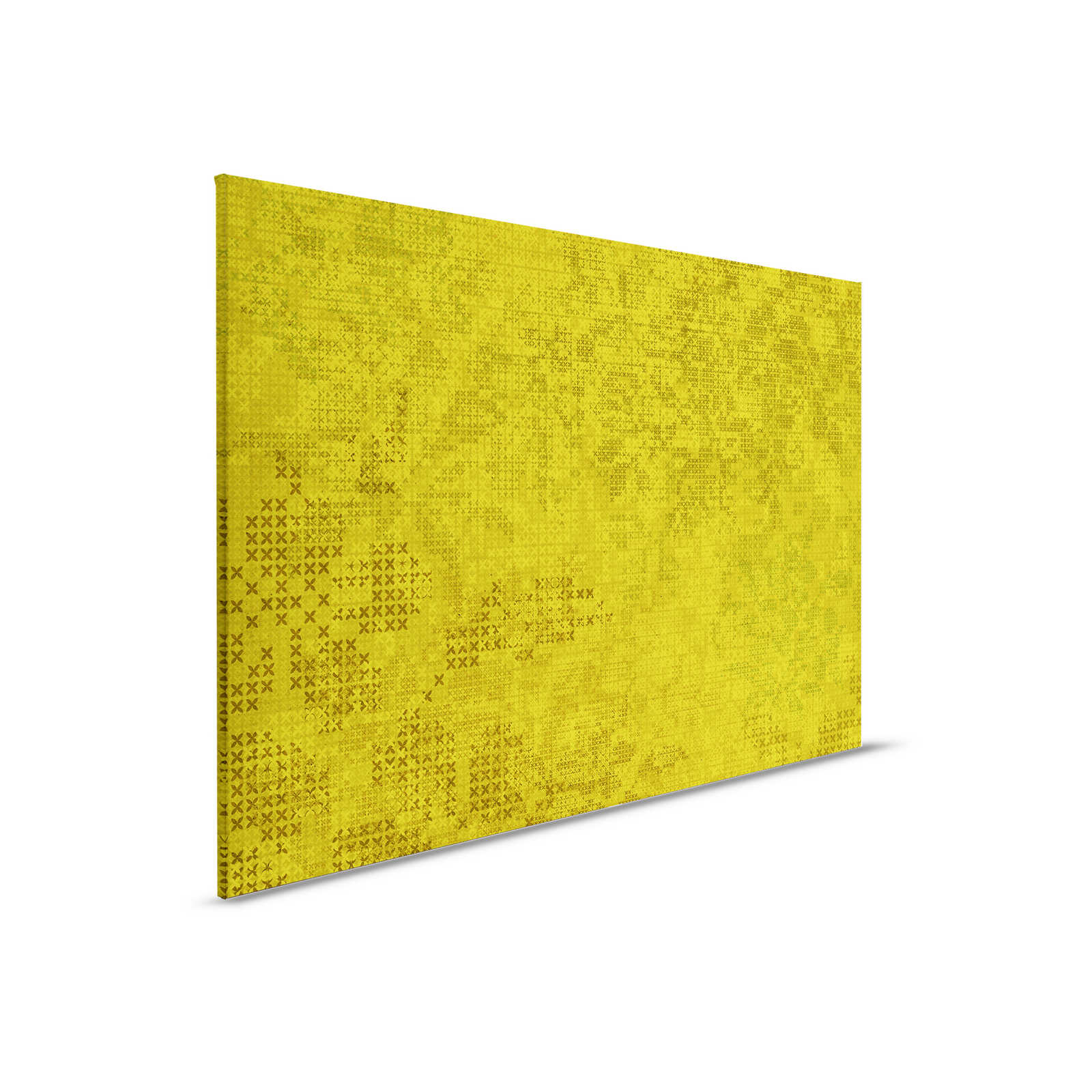 Cuadro en lienzo Pixel Patrón de punto de cruz - 0,90 m x 0,60 m
