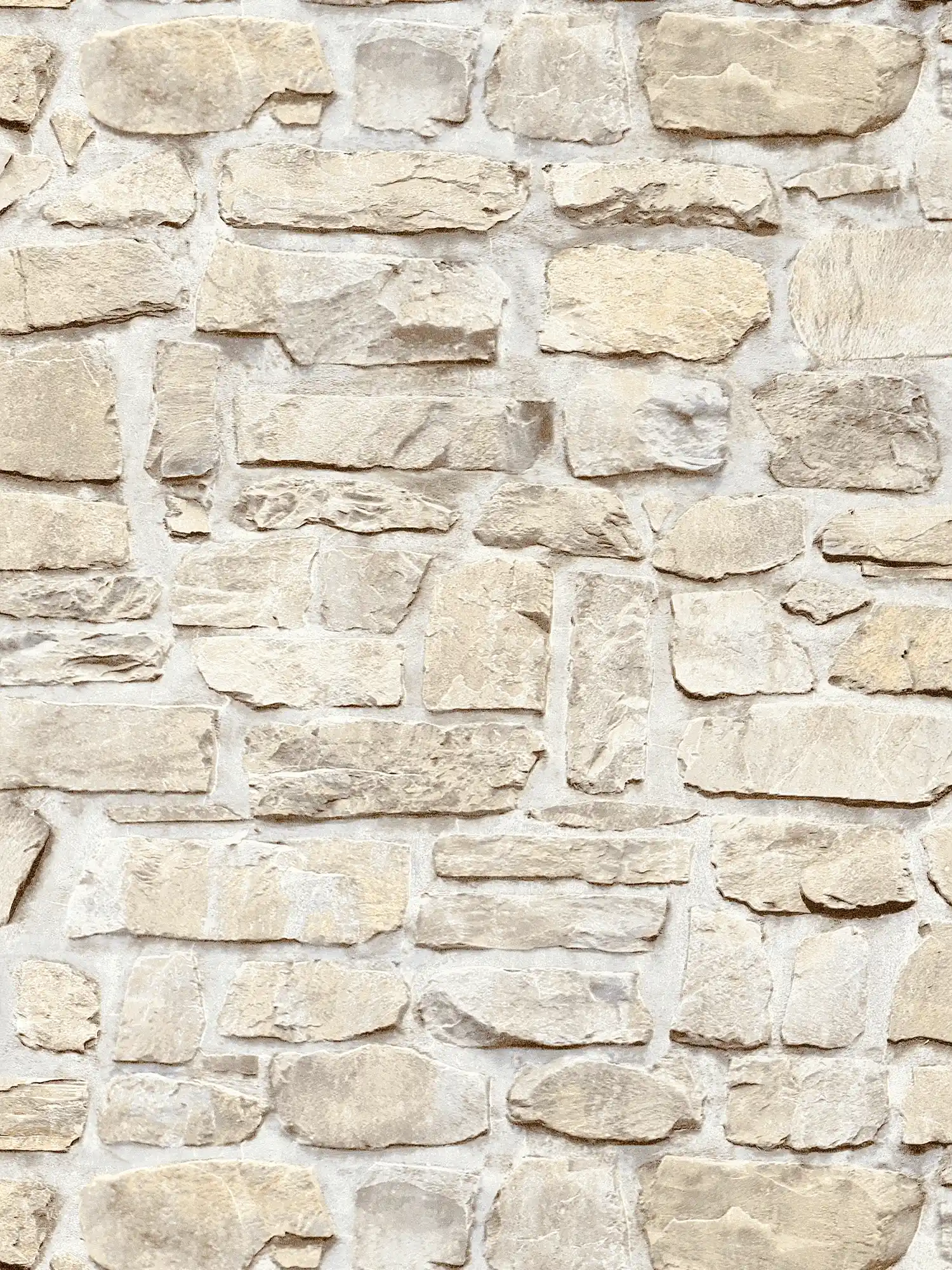         Stone wallpaper with natural stone masonry in country style - beige, yellow
    