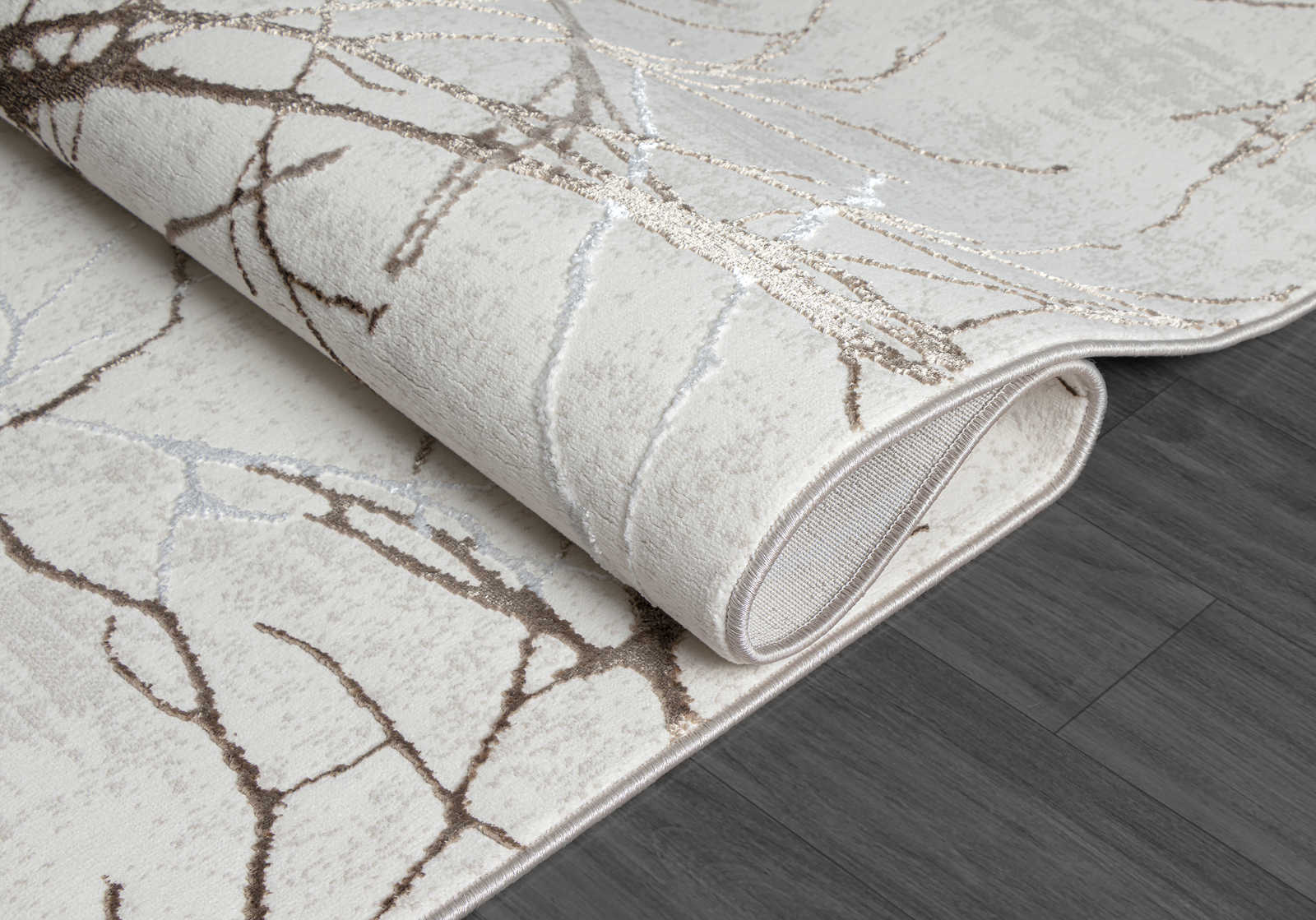             Pluizig hoogpolig tapijt in crème - 200 x 140 cm
        