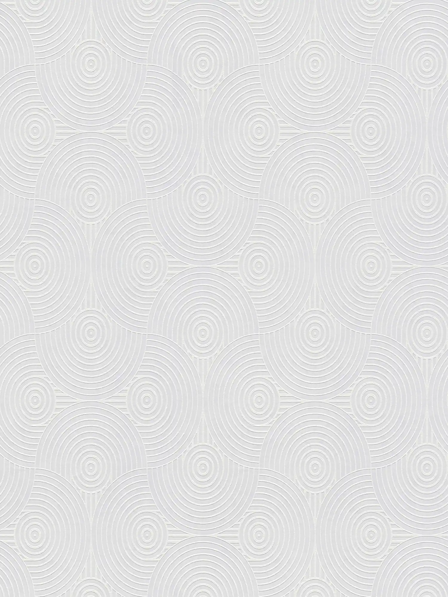 Paintable wallpaper with semi-circle pattern of lines - Paintable
