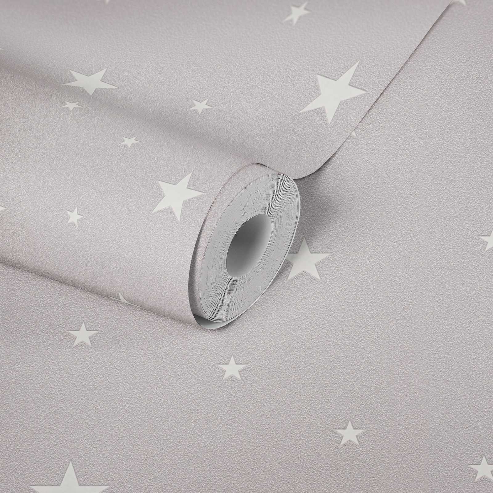             Papier peint lumineux pour chambre d'enfant avec étoiles phosphorescentes - Taupe
        