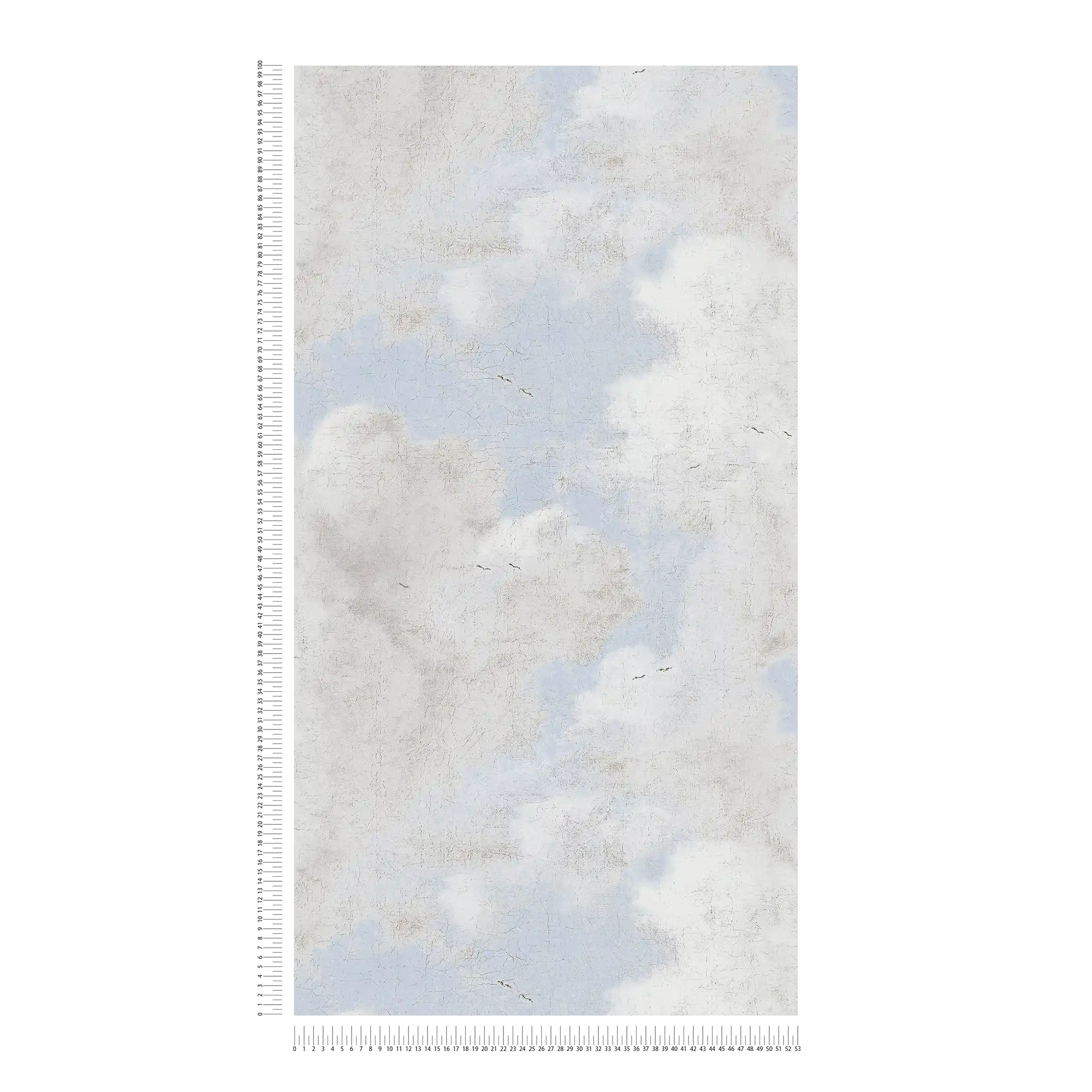             Papier peint ciel style art classique - gris, bleu
        