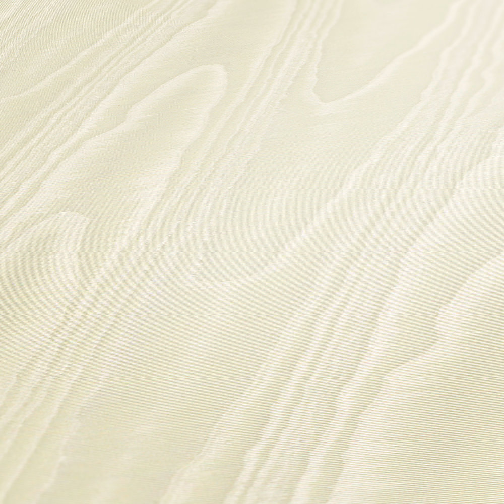             Papier peint aspect textile Crème avec effet moiré soie
        
