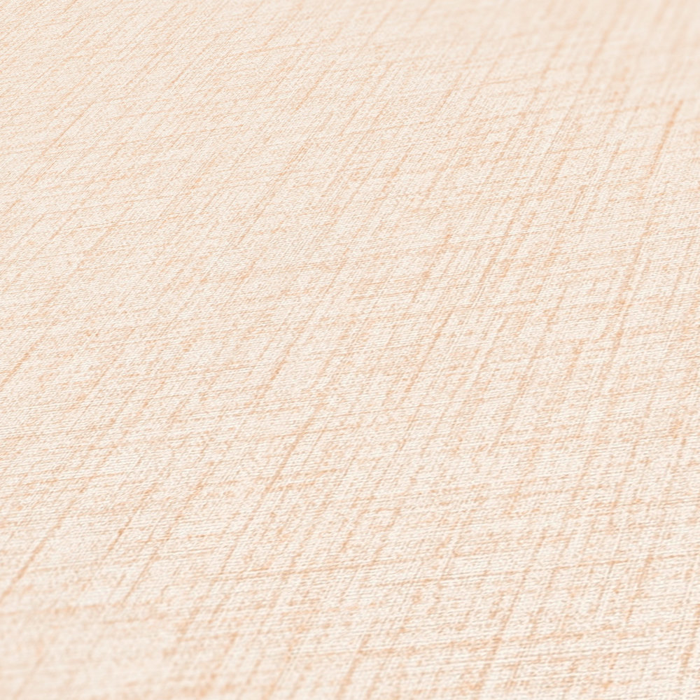             Melange plain wallpaper with linen look & structure - beige, yellow
        