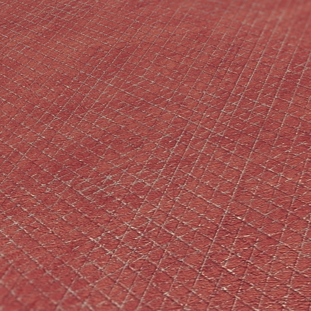             Dark red wallpaper with silver line pattern
        