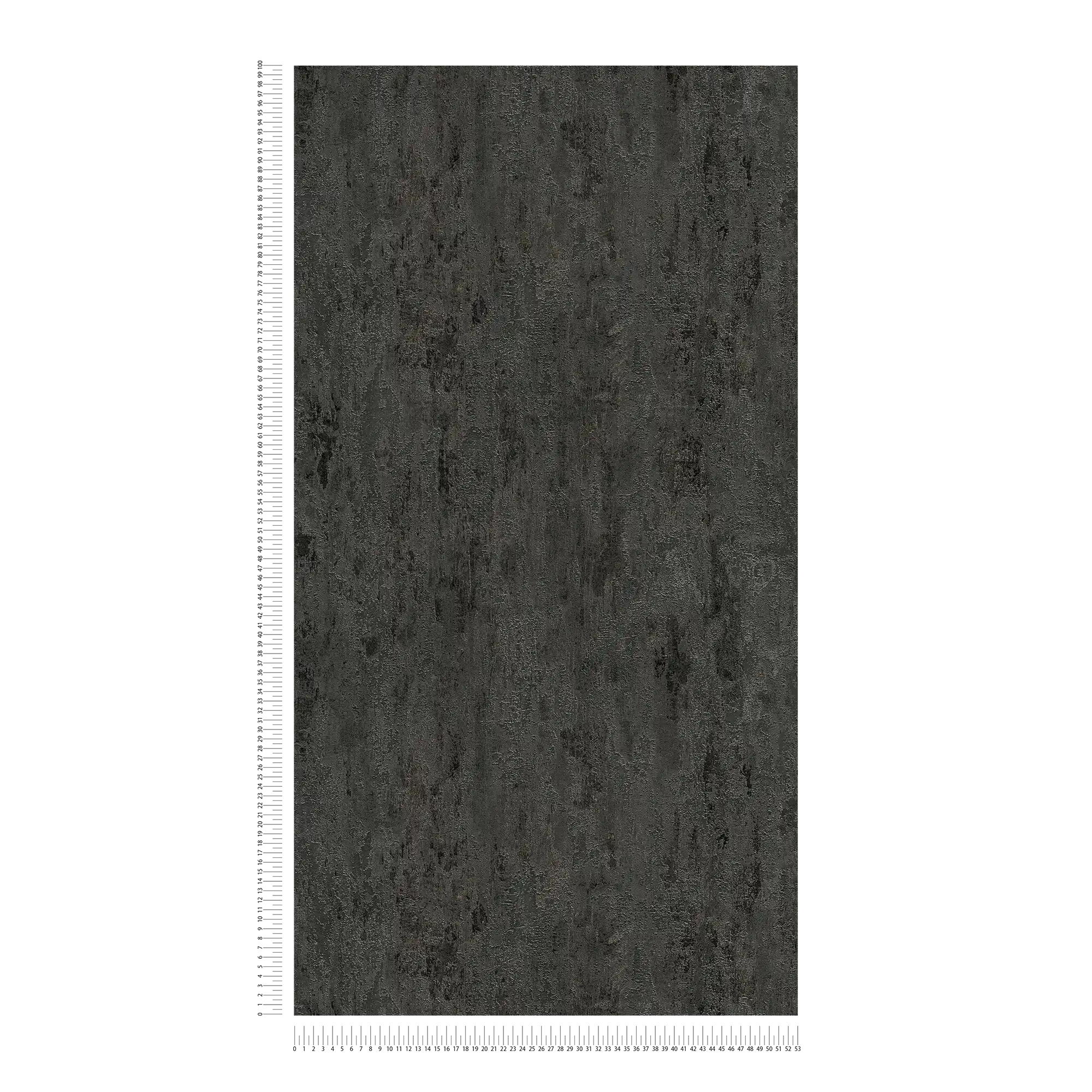             Carta da parati rustica testurizzata effetto metallo antracite - nero, argento, grigio
        