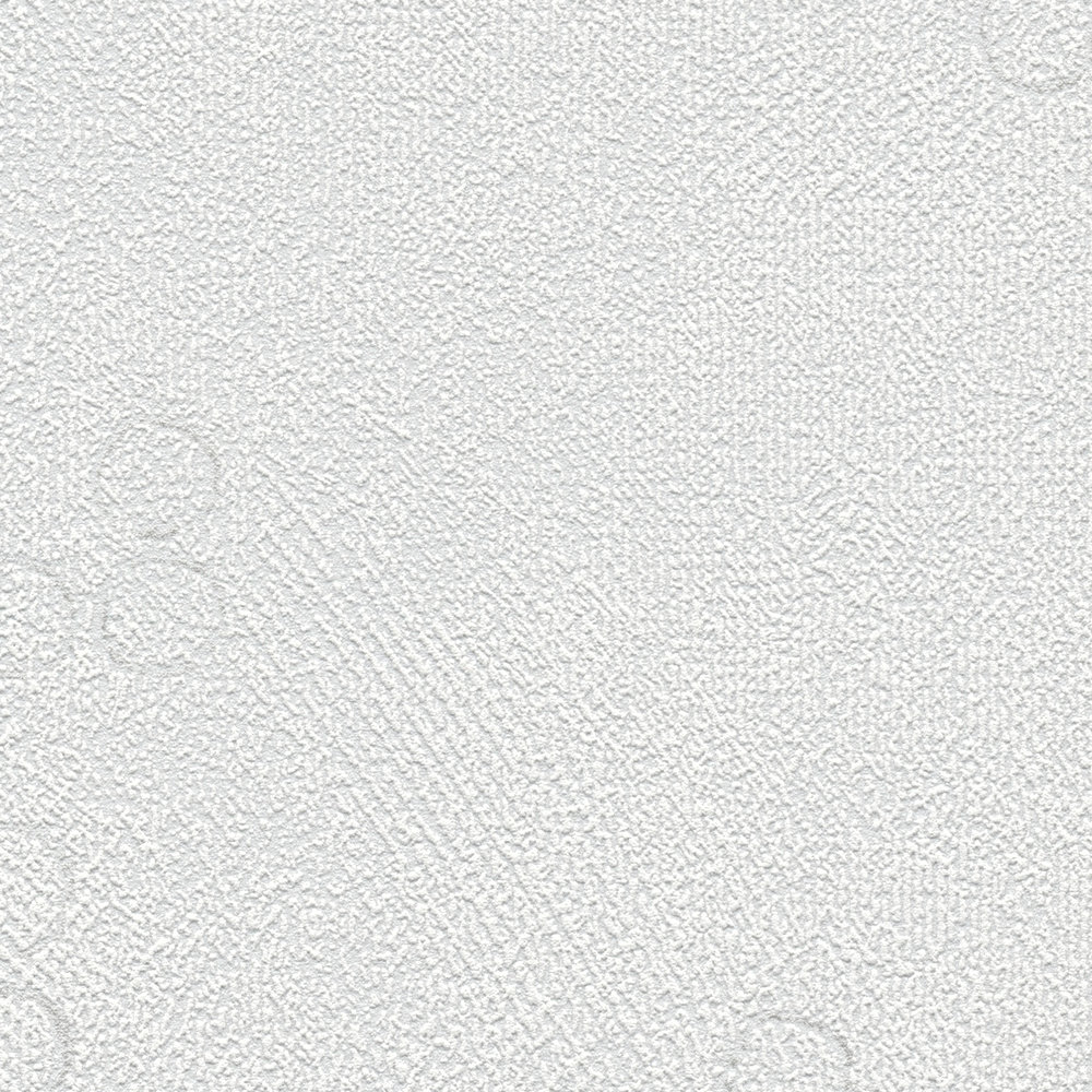             Plaster optics wallpaper mediterranean with circle pattern - grey
        