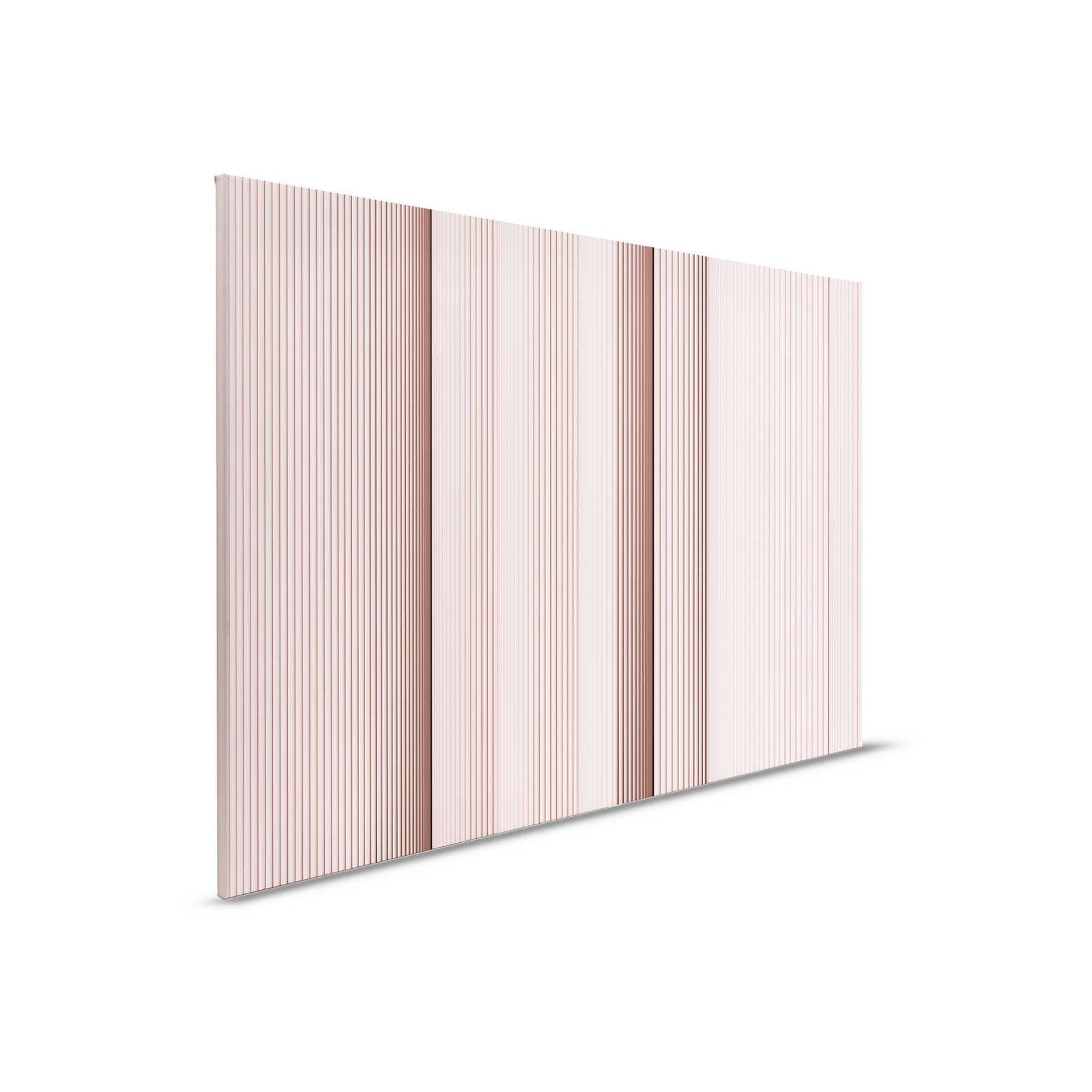         Magic Wall 4 - Stripe Canvas Painting with 3D Illusion Effect, Pink & White - 0.90 m x 0.60 m
    