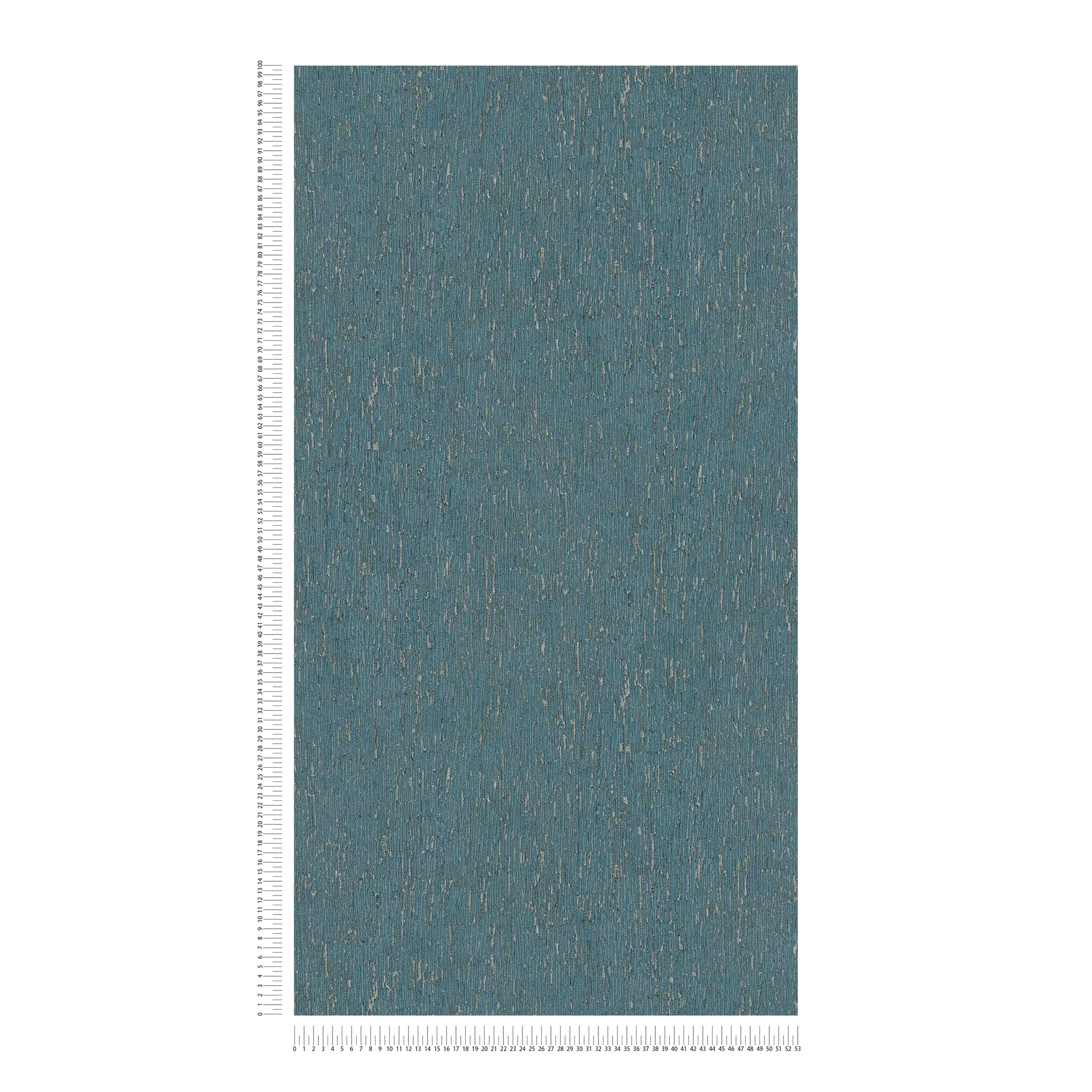             papier peint en papier intissé aspect plâtre avec des accents dorés - bleu, pétrole, argent
        