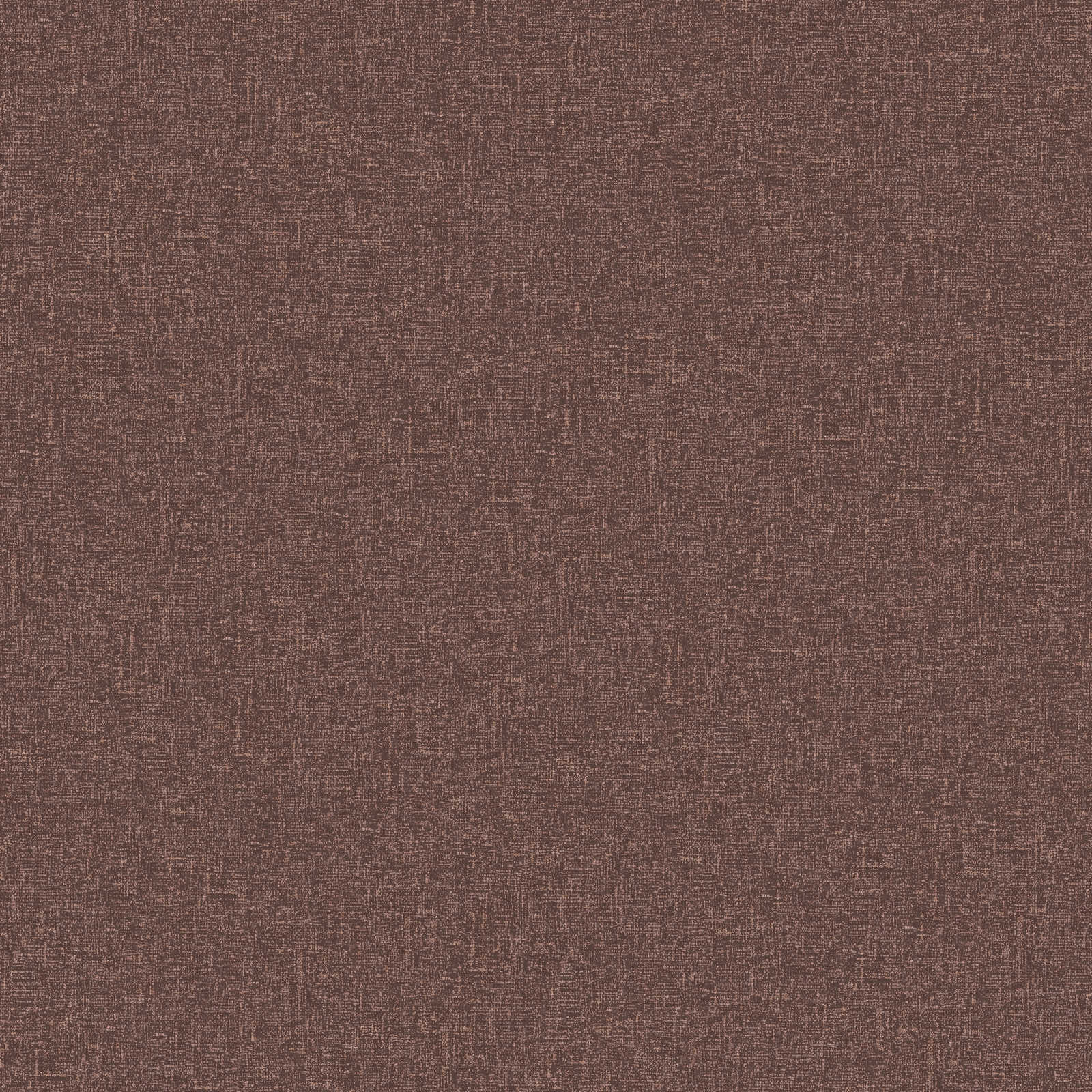 Melange wallpaper in textile look, textured - brown
