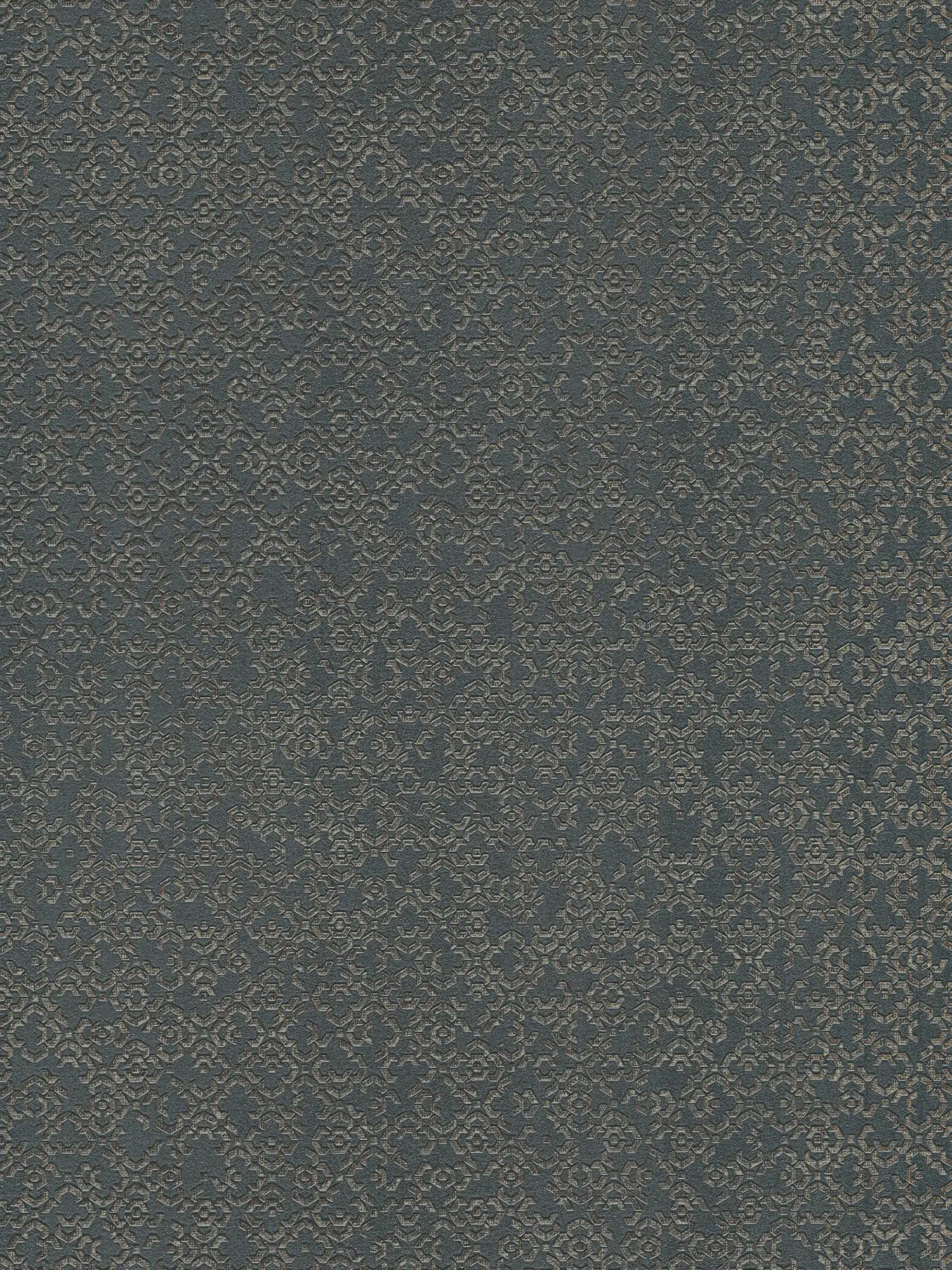 3D non-woven wallpaper with metallic effect - grey, metallic
