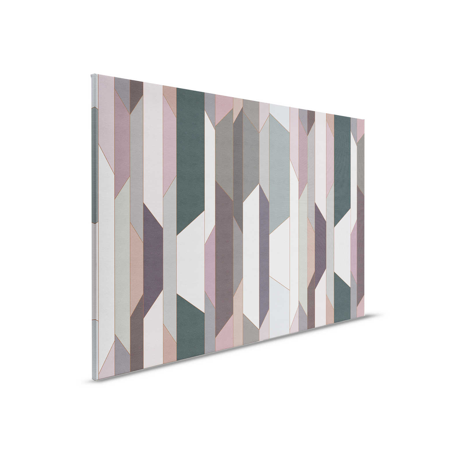        Fold 2 - Canvas painting with geometric retro pattern - 0.90 m x 0.60 m
    
