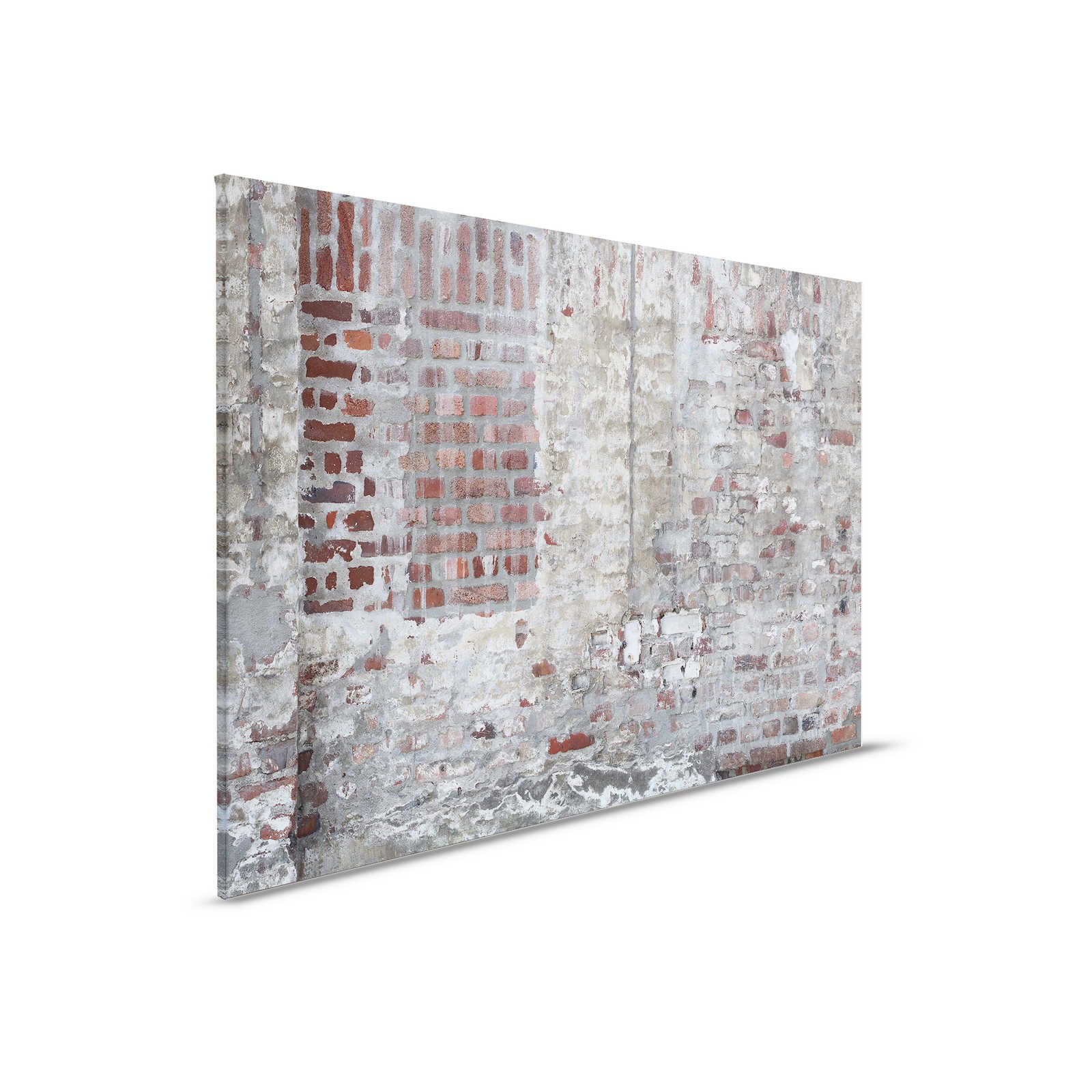         Canvas painting Brickwork & Plaster Optics in Used Design - 0.90 m x 0.60 m
    