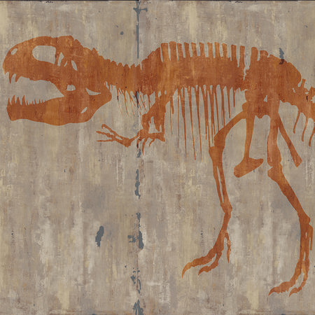         Cave painting of a T-Rex mural
    