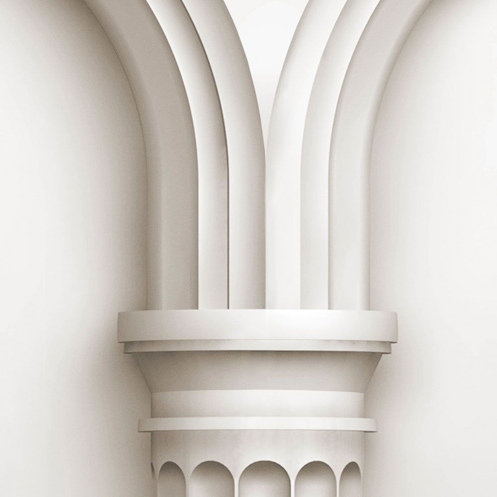             Photo wallpaper »new roman« - Architecture with round arches - Smooth, slightly shiny premium non-woven fabric
        