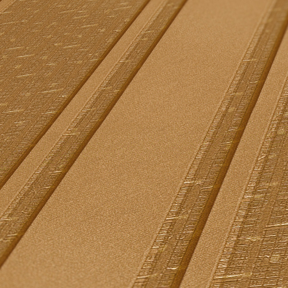             Papel pintado de diseño VERSACE rayas doradas - metálico
        