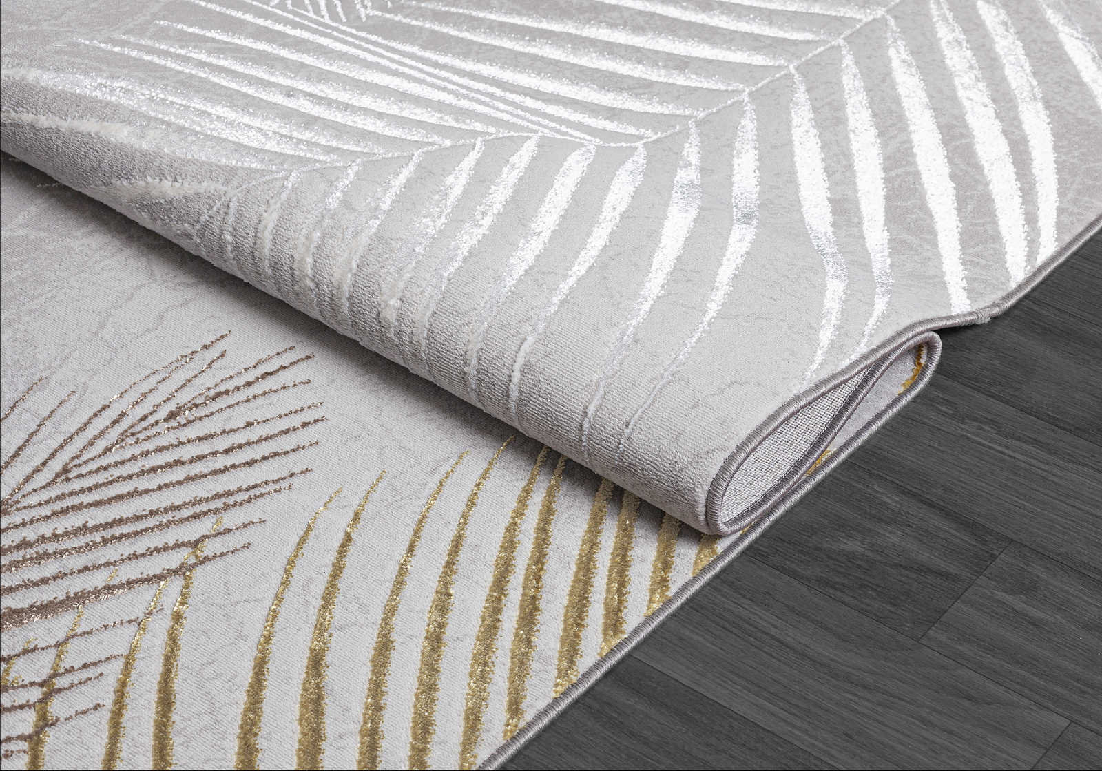             Knuffelzacht hoogpolig tapijt in grijs als loper - 200 x 140 cm
        