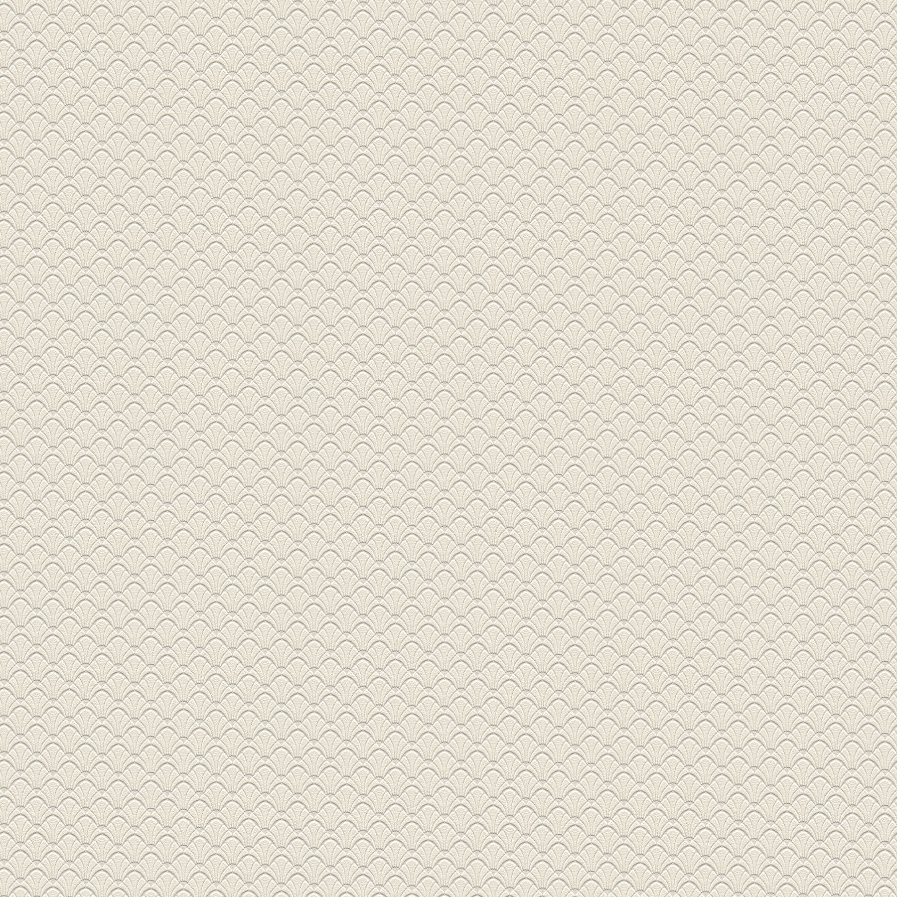         Wallpaper filigree structure pattern in shell design - beige, grey
    