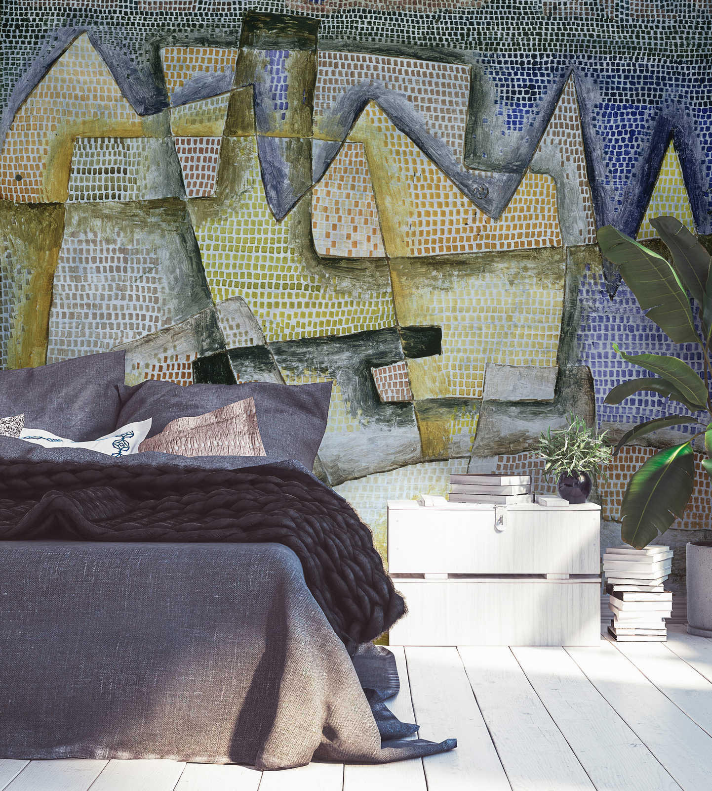             Mural "Costa rocosa" de Paul Klee
        