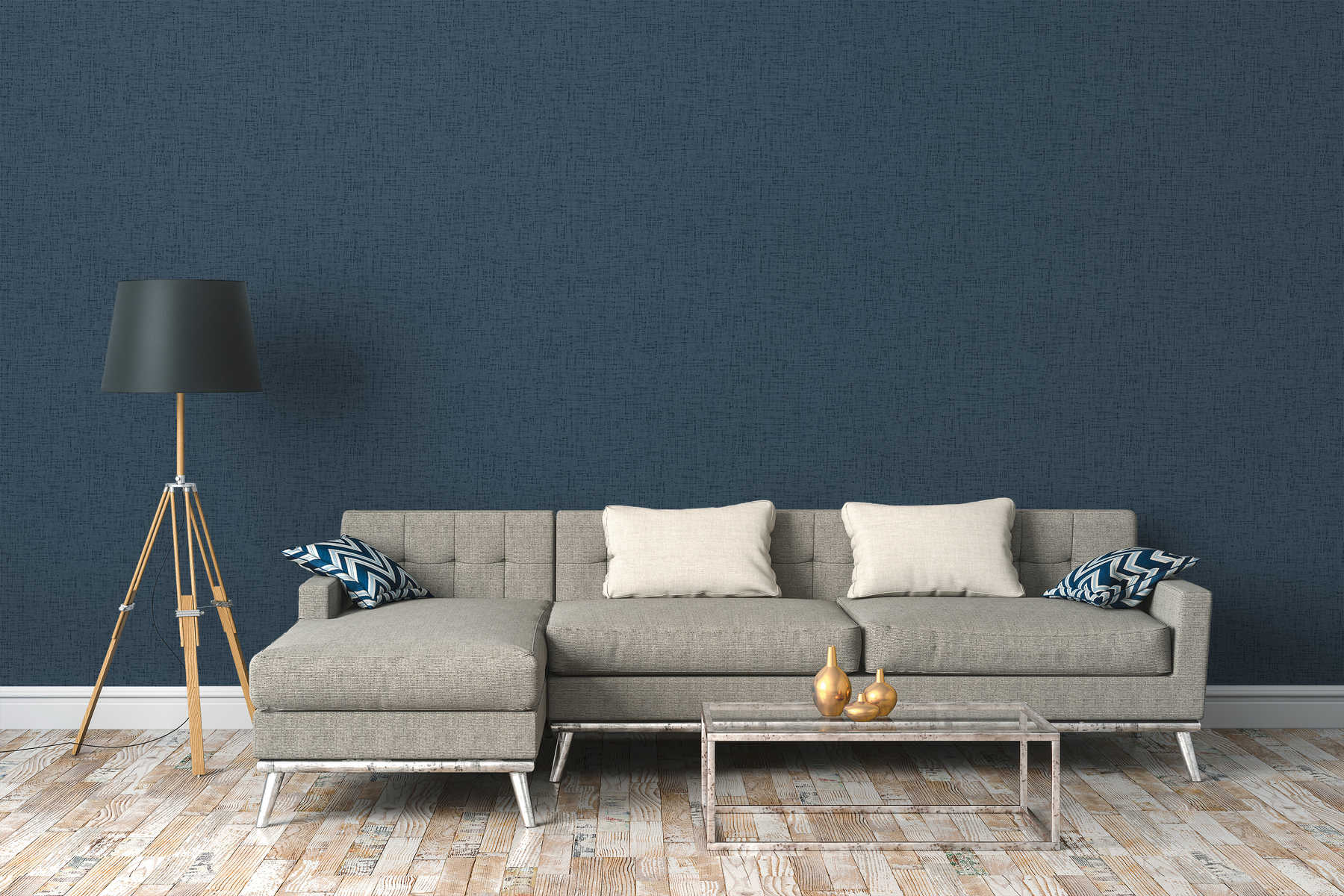             Pattern wallpaper tweed look mottled, textile look - blue
        