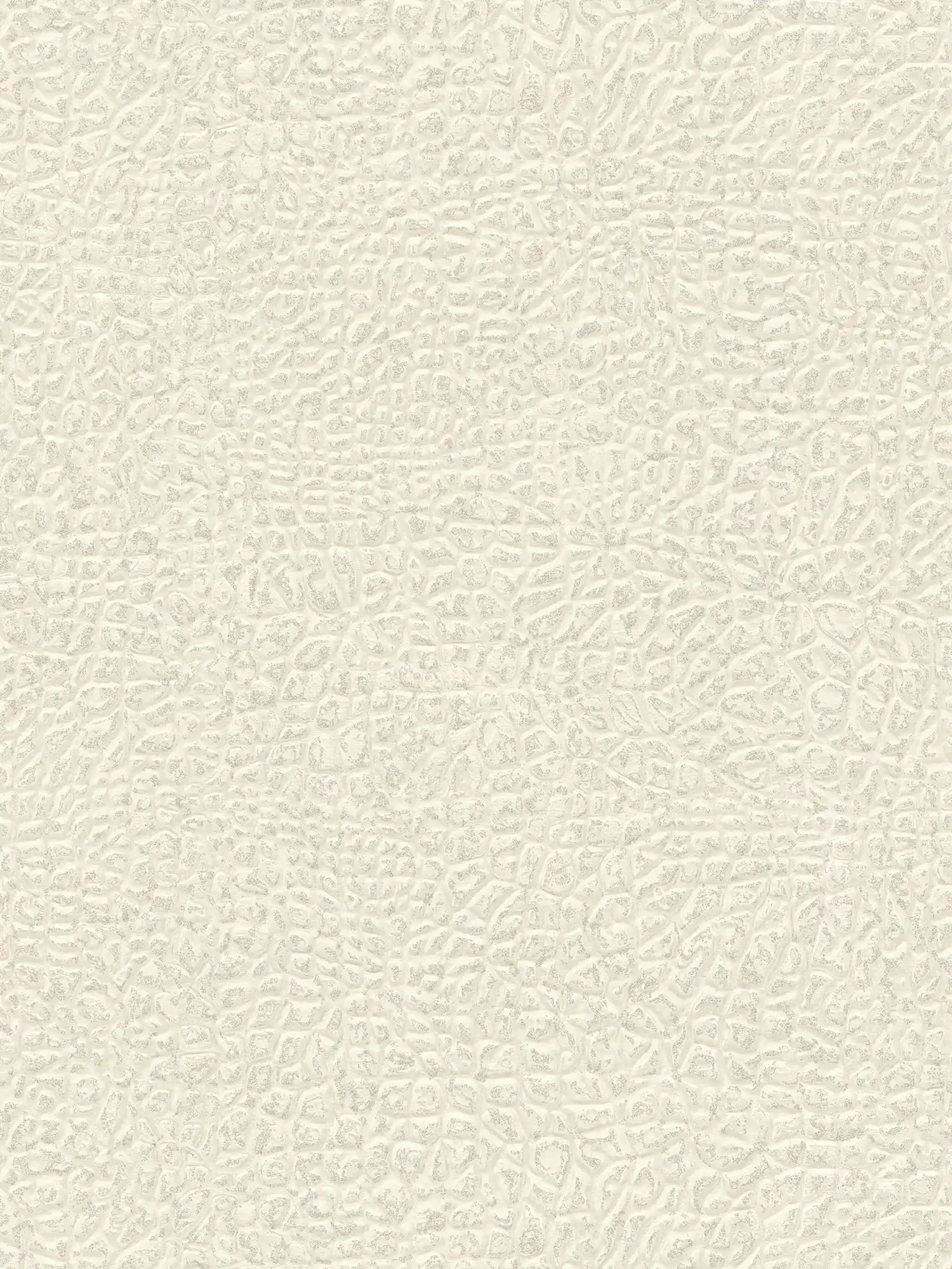 Wallpaper stone pattern & light 3D effect - grey, silver, cream
