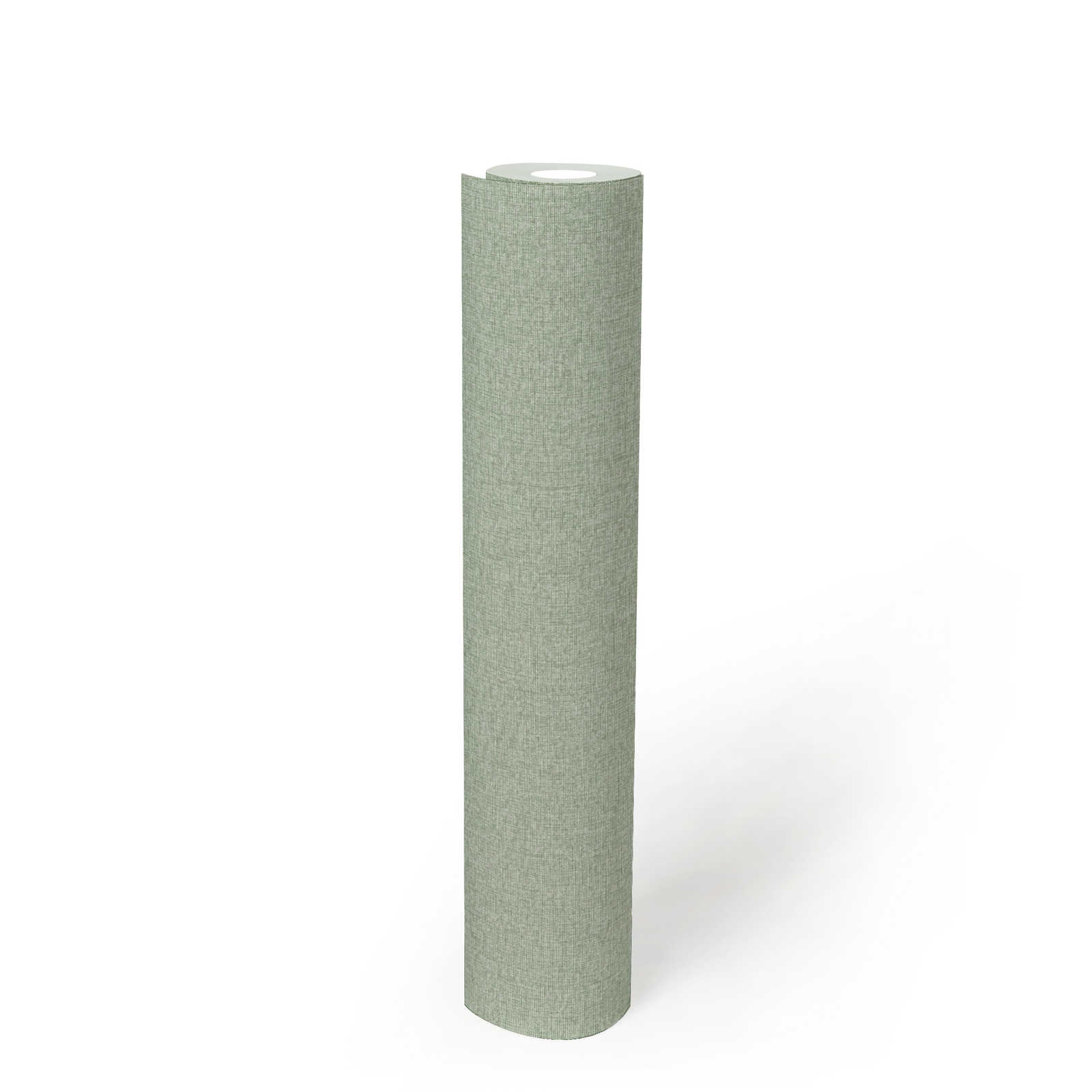             papier peint en papier uni aspect tissé avec légère structure, mat - vert
        