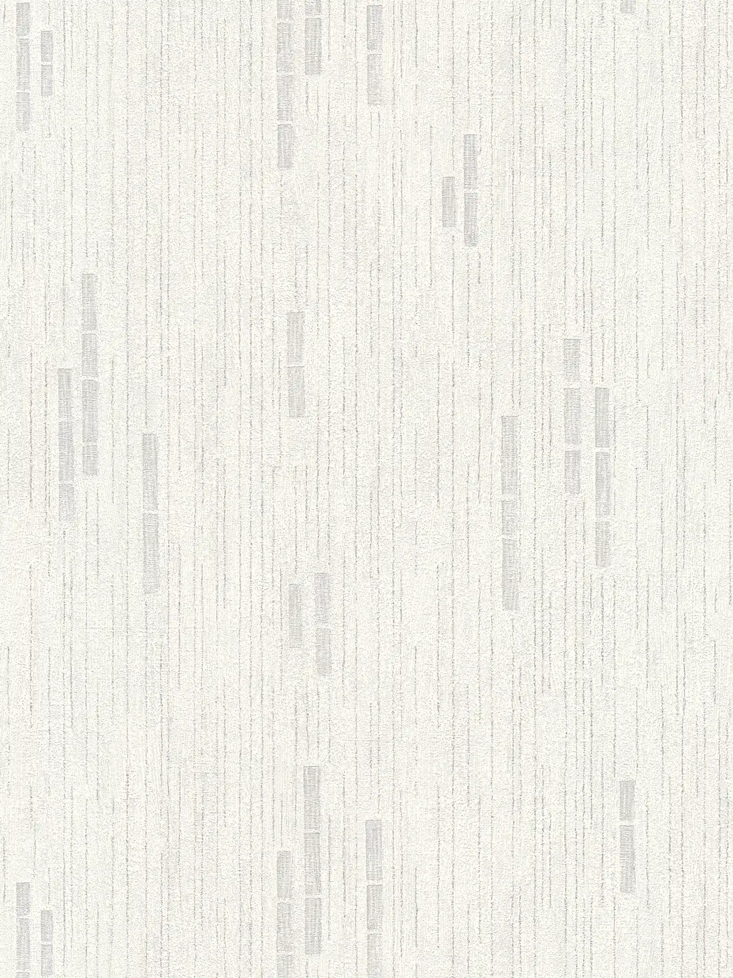 Retro wallpaper with structure non-woven and subtle design - grey, metallic, white
