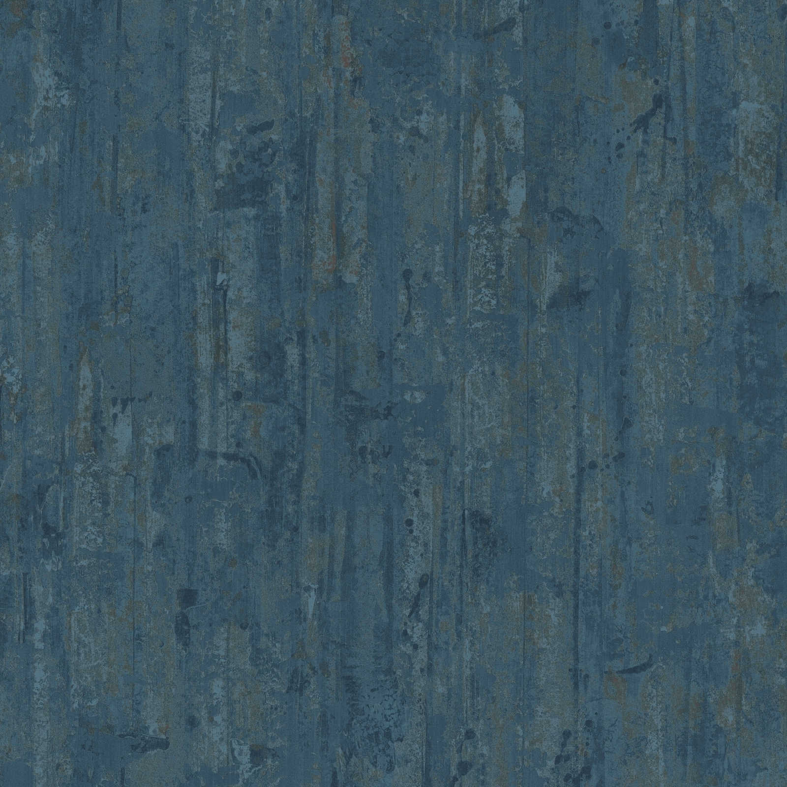 Papier peint ethnique avec motif structuré imitation bois - bleu
