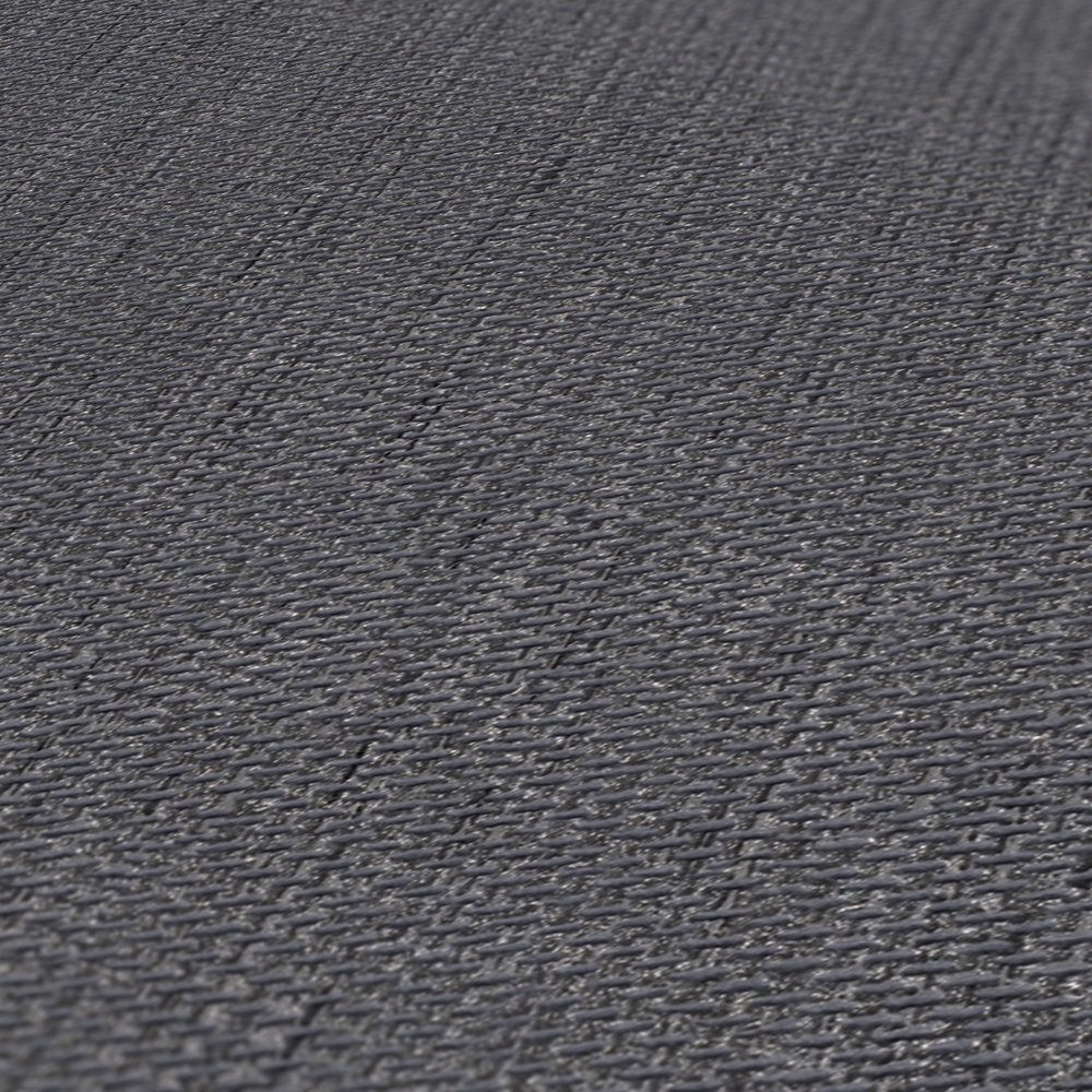             Papier peint aspect lin avec structure textile - gris, noir
        