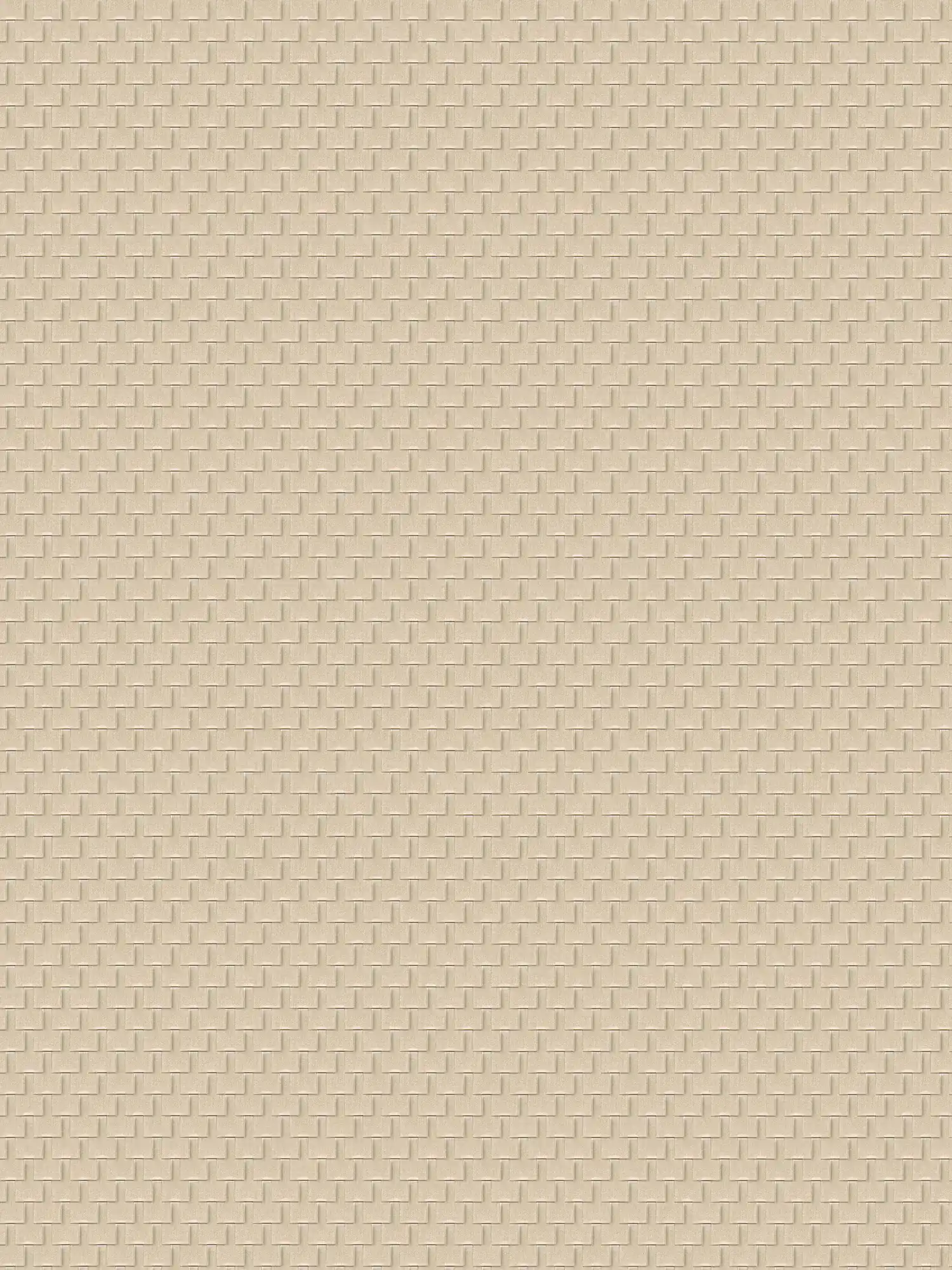 Patterned wallpaper with facet design and 3D effect - beige, bronze
