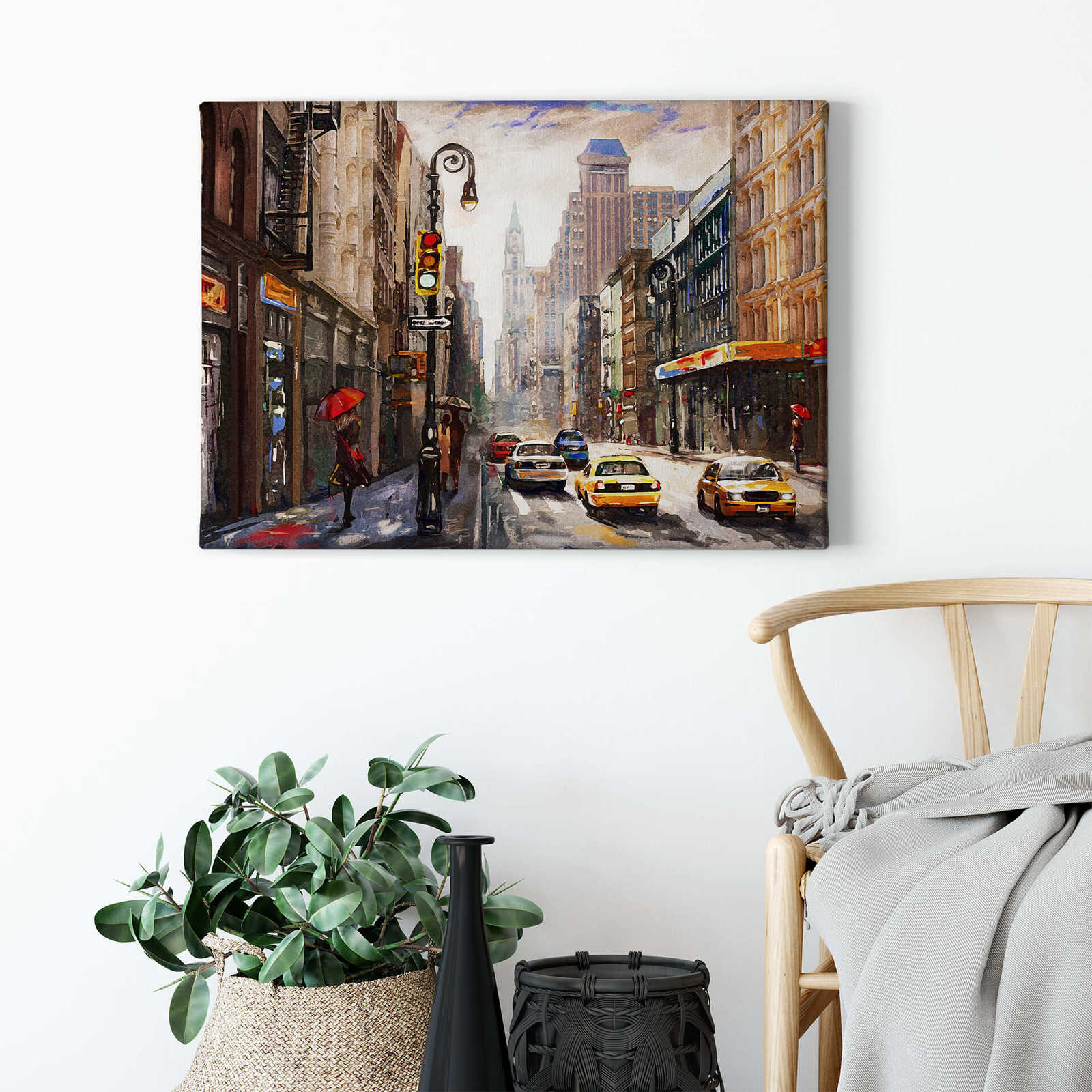             Canvas print New York City, painting style
        