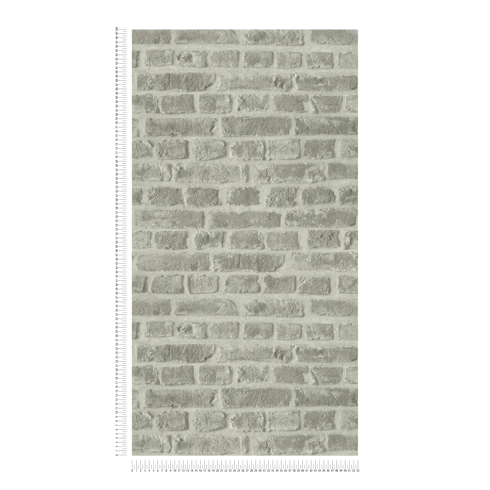             Carta da parati effetto pietra grigio scuro muratura di mattoni - grigio
        