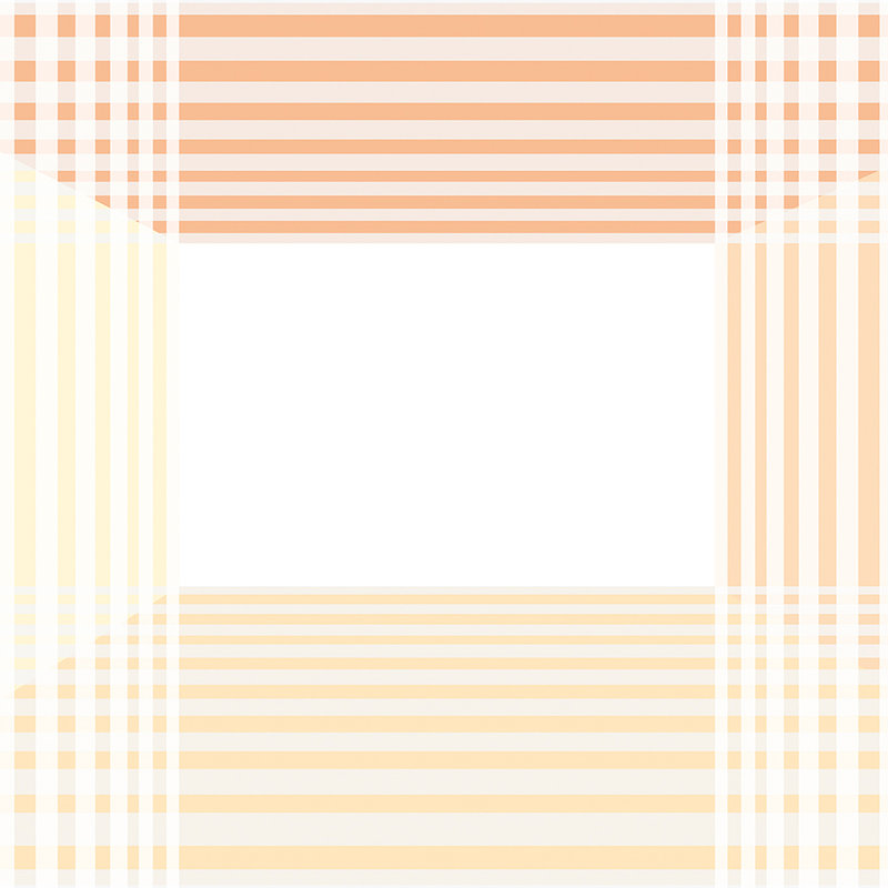         Modern mural with simple stripes design - orange, white, yellow
    