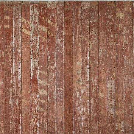 Houten planken roodbruin hout optiek in gebruikte look behang
