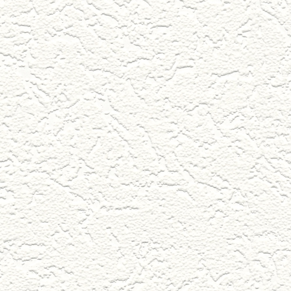             Rough plaster look non-woven wallpaper with textured pattern - white
        