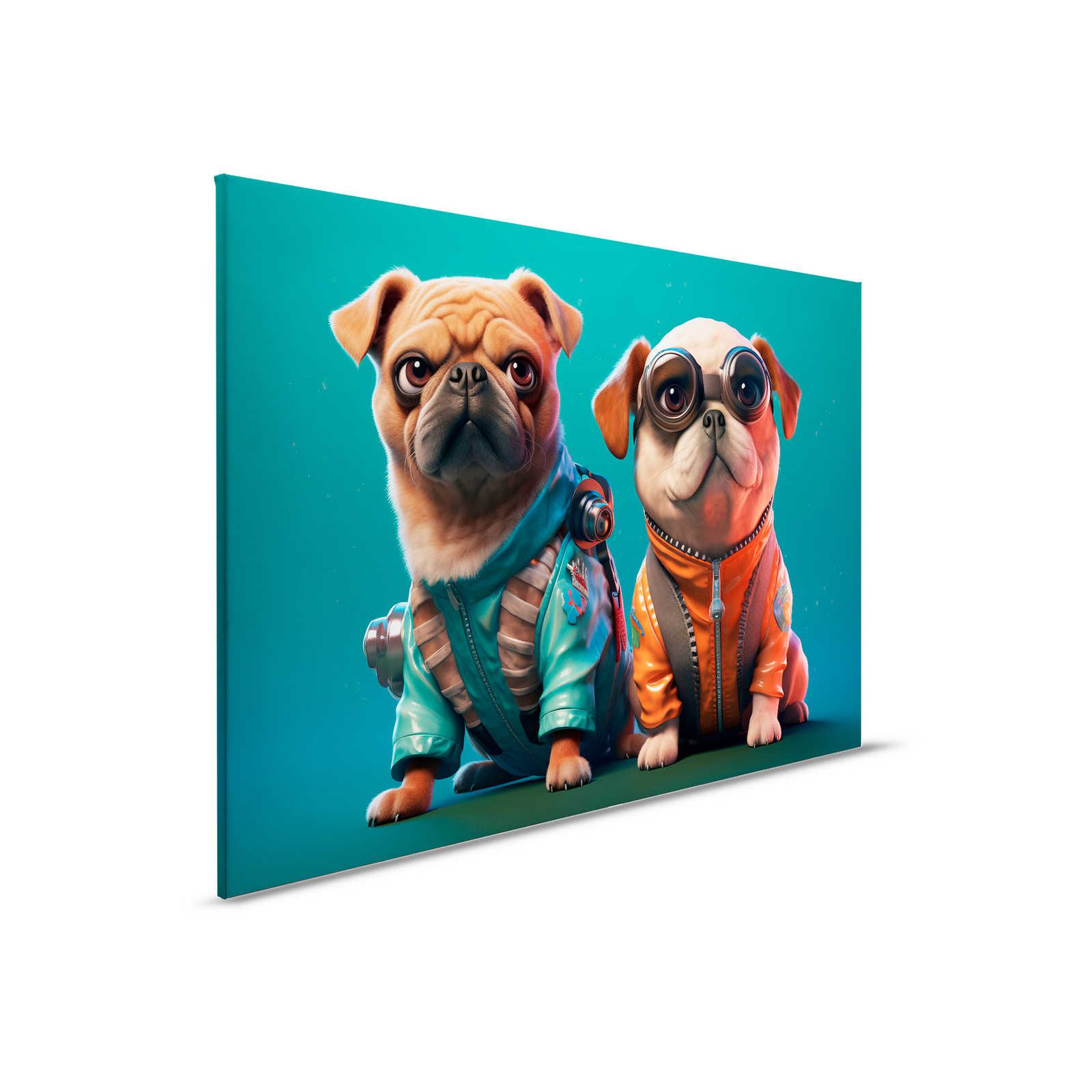         KI Canvas painting »Cute Dogs« - 90 cm x 60 cm
    