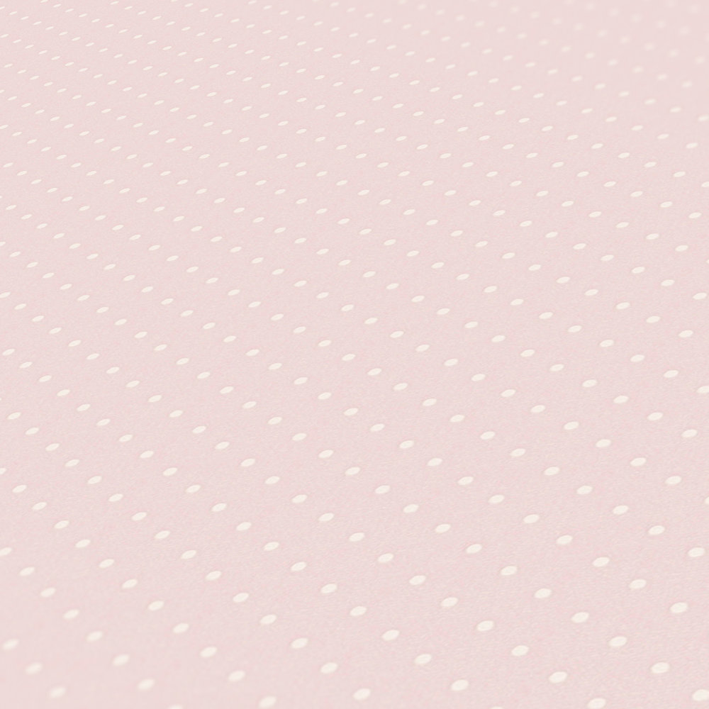             Country style wallpaper with small dots - pink, white
        