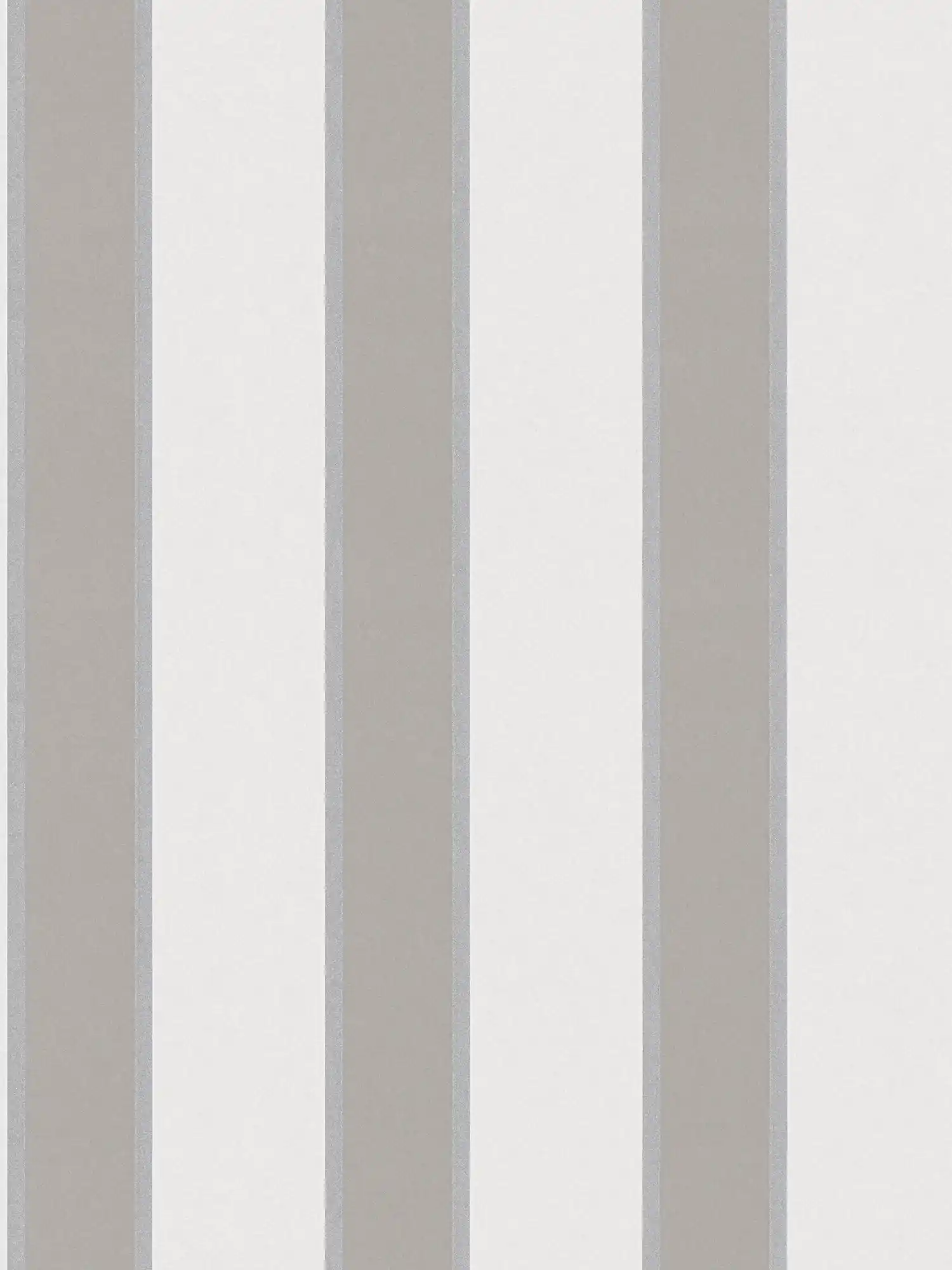 Non-woven wallpaper stripes with matt & metallic effect - beige

