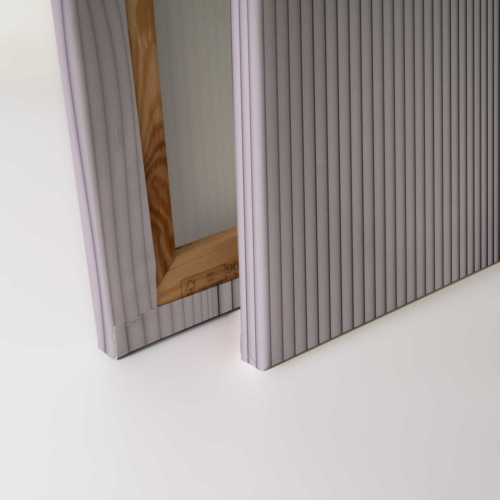             Magic Wall 1 - Lienzo a rayas efecto ilusión 3D, morado y blanco - 0,90 m x 0,60 m
        