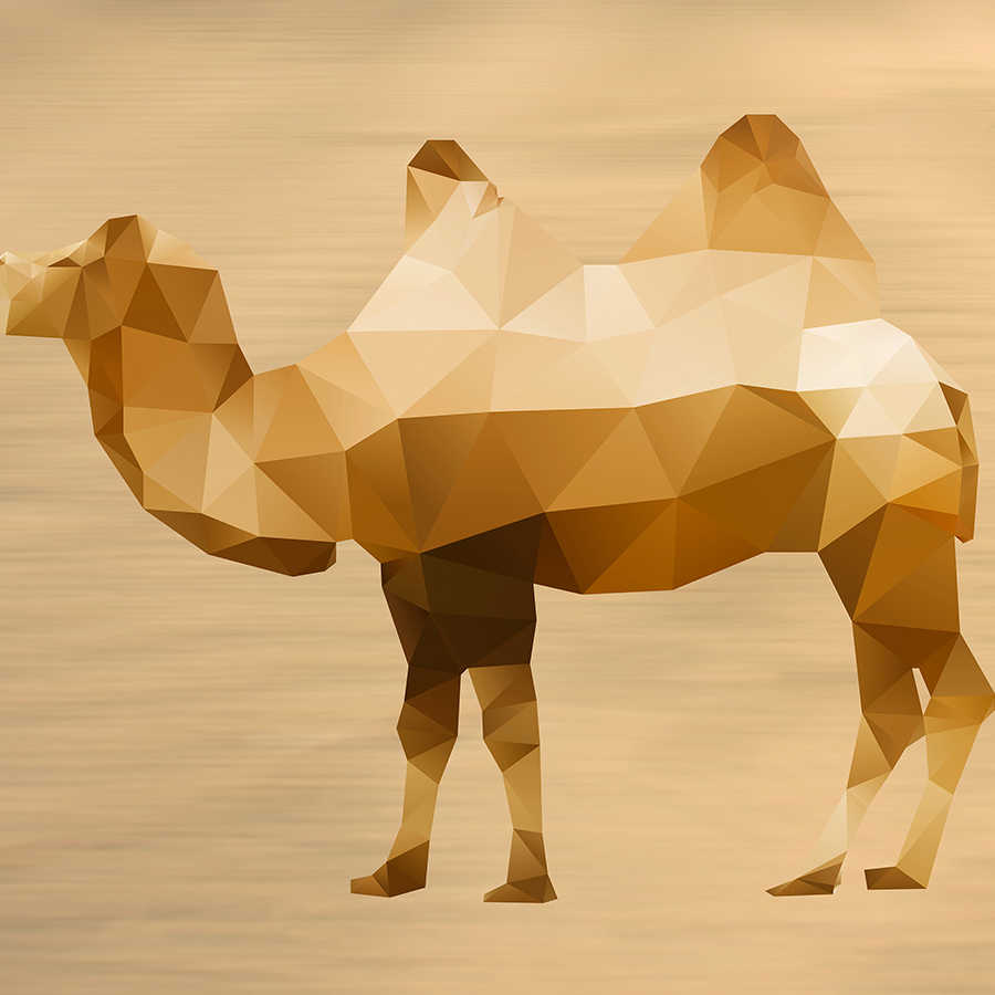 Grafim kameelmotief behang op structuurvlieseline

