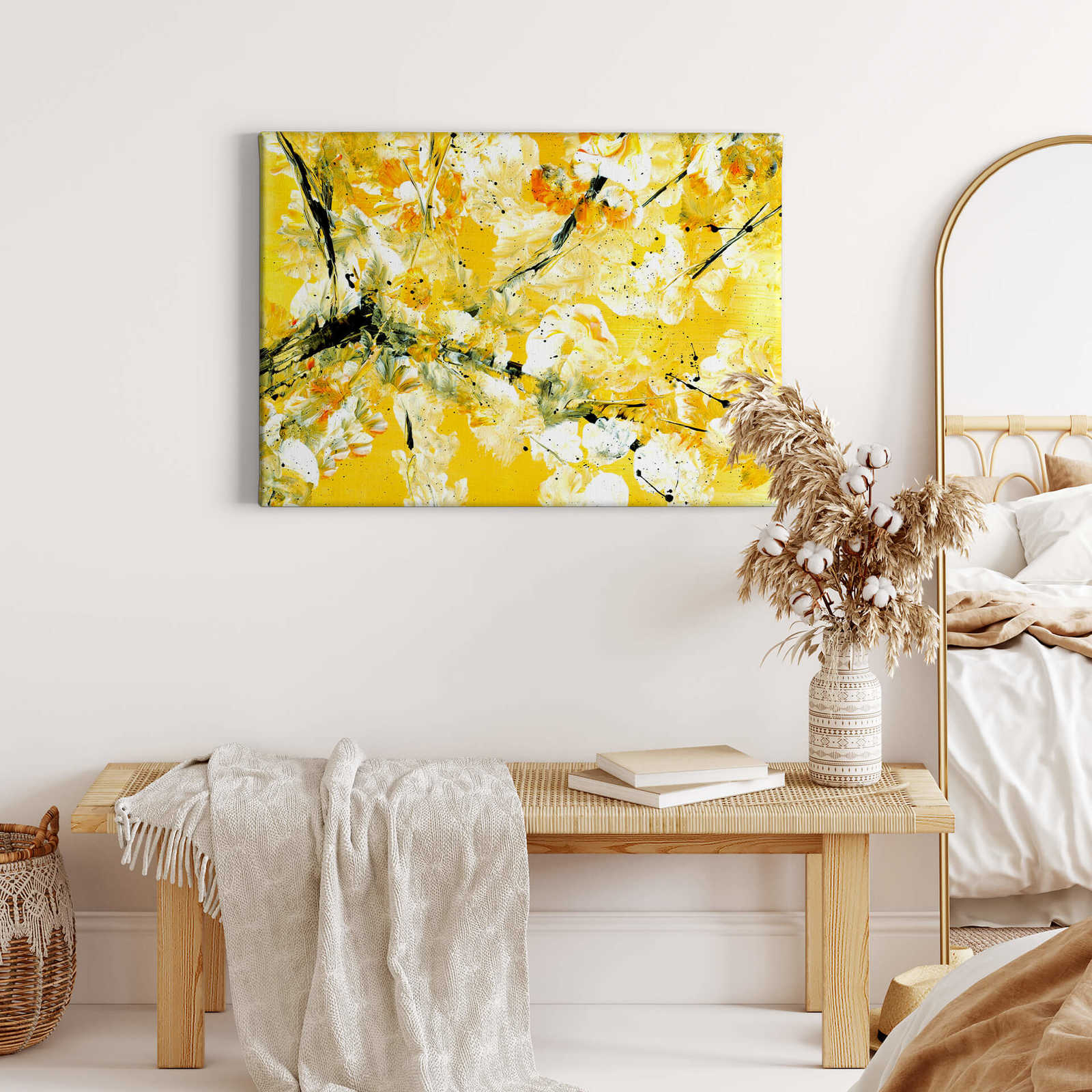             Niksic abstract canvas print – yellow
        