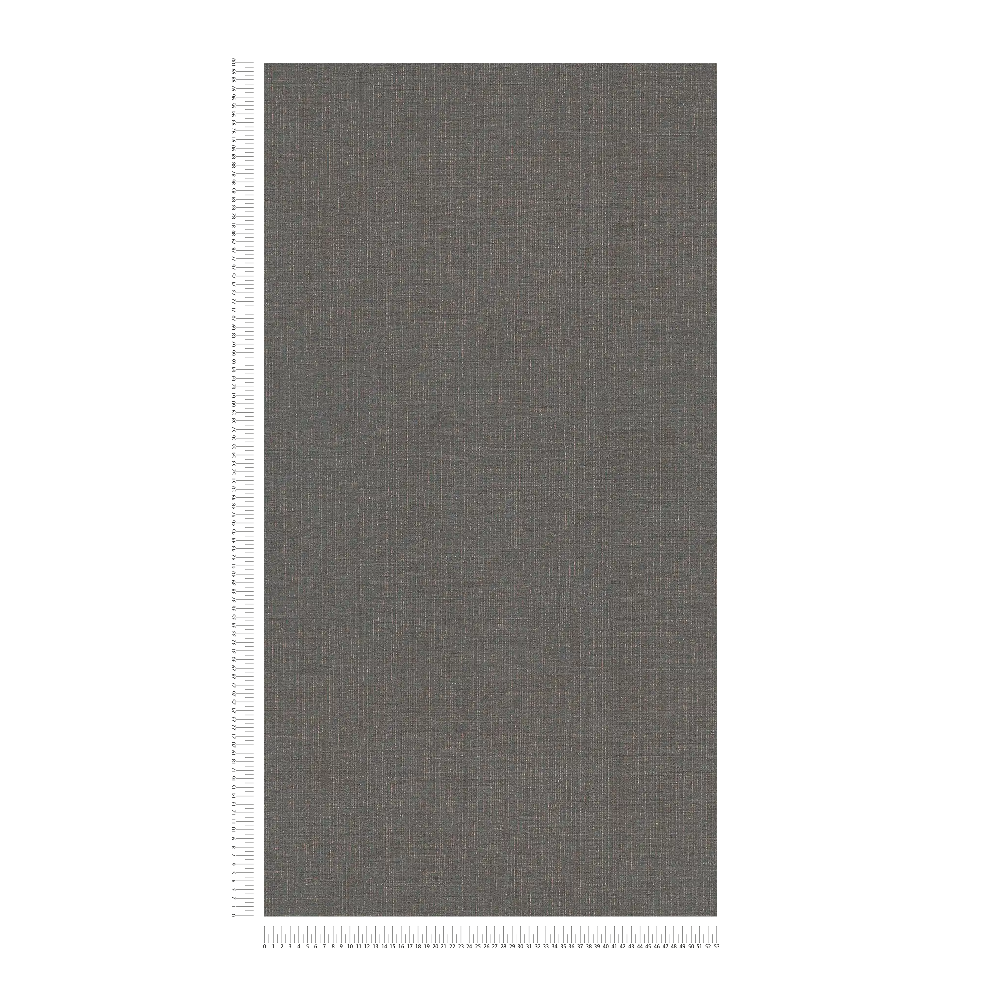             Papier peint aspect textile anthracite avec structure lin - noir, gris
        