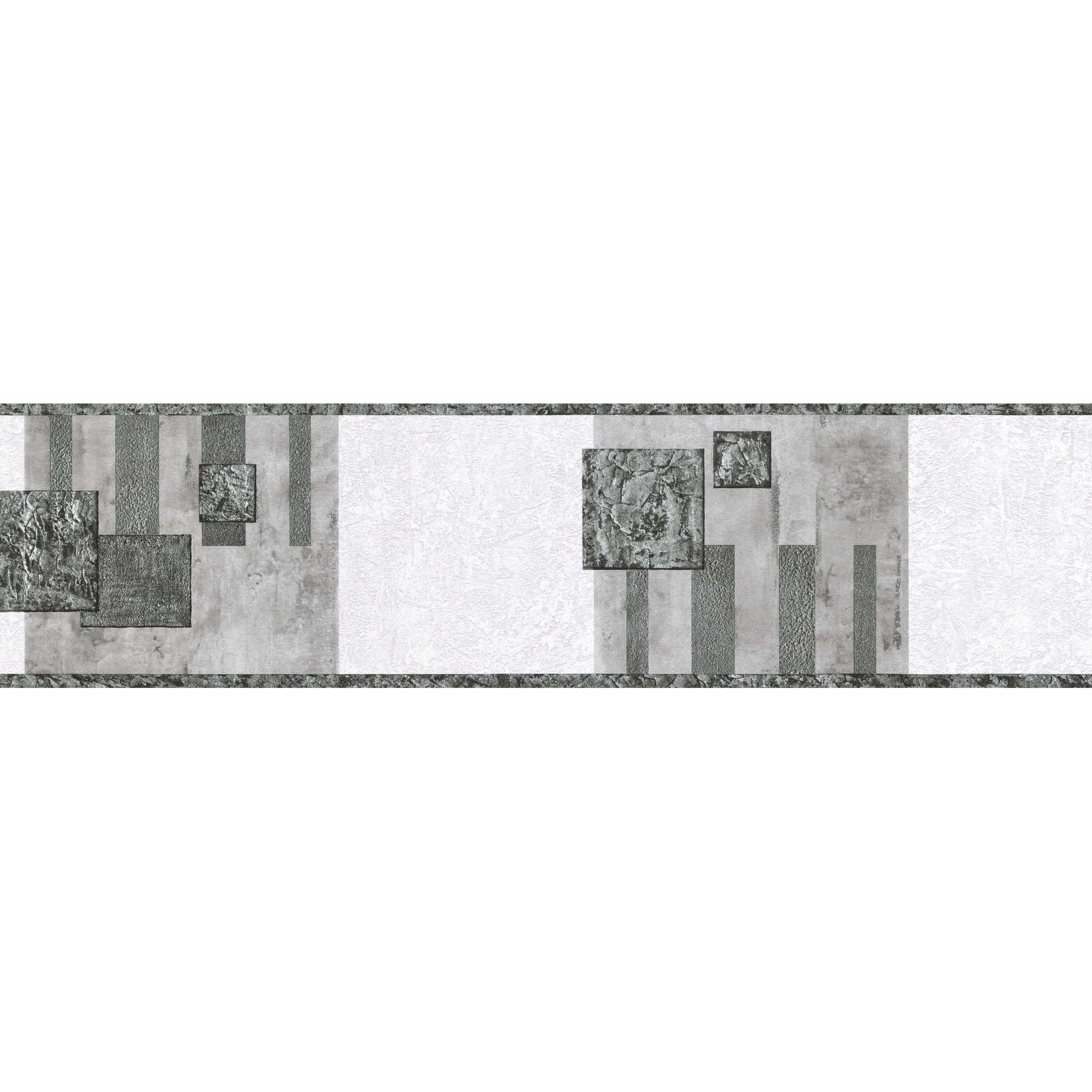         Self-adhesive wallpaper border abstract design - grey, white
    